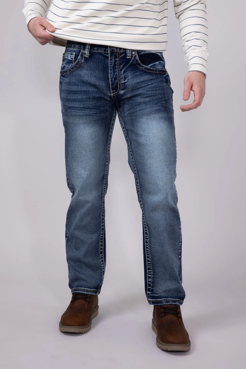 True Luck Ramsey Straight Stretch Jeans for Men | TL19150017 - Image 2