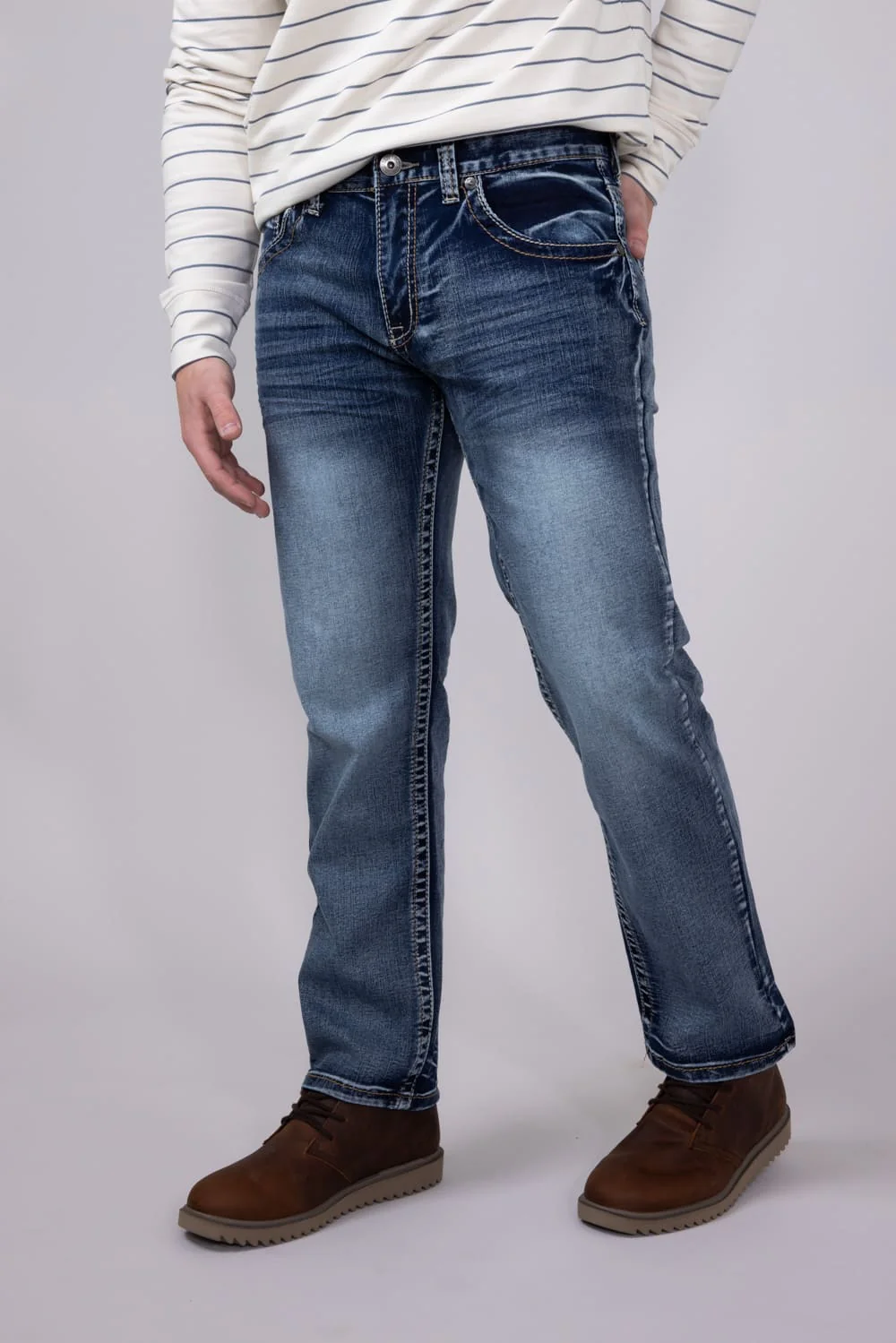 True Luck Ramsey Straight Stretch Jeans for Men | TL19150017 - Image 3