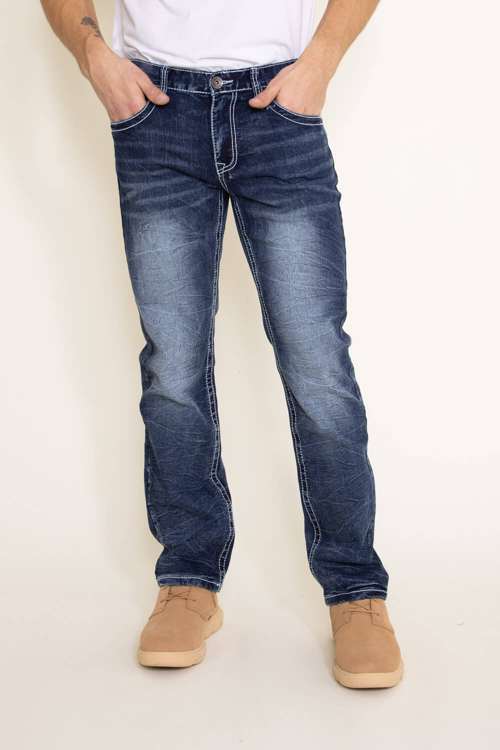 True Luck Zachary Bootcut Stretch Jeans for Men | TL20356609 - Image 2