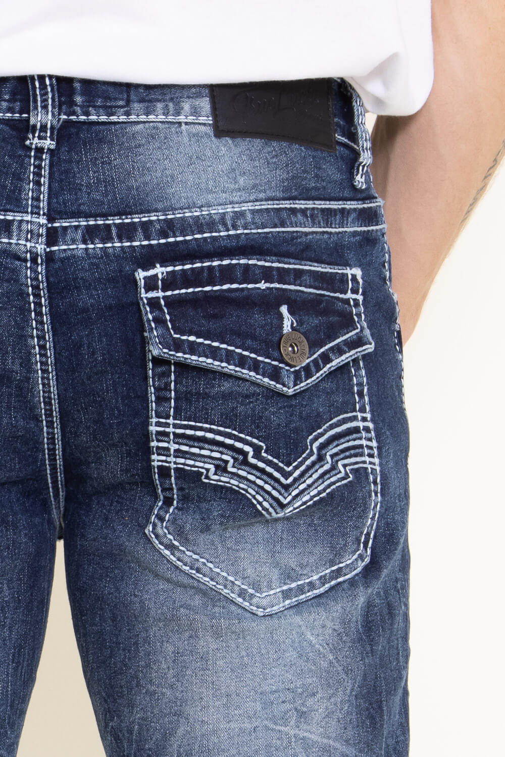 True Luck Zachary Bootcut Stretch Jeans for Men | TL20356609 - Image 4
