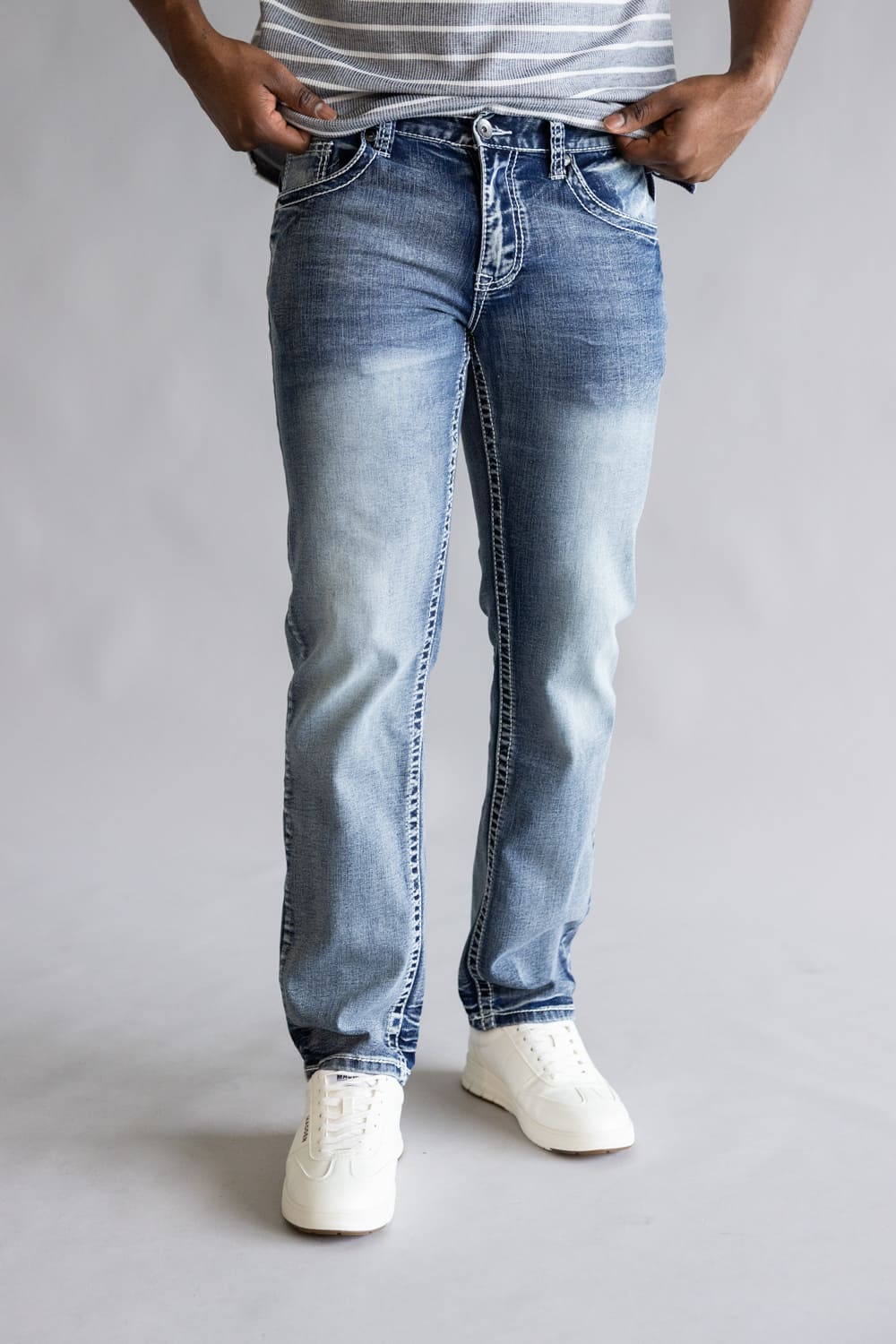 True Luck Nassau Straight Leg Jeans for Men | TL16350037 - Image 2