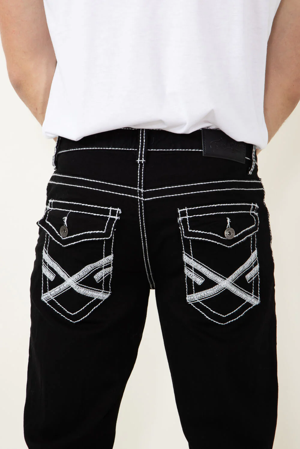 True Luck Vinny Straight Jeans for Men in Black | TL20356611-BLACK - Image 5