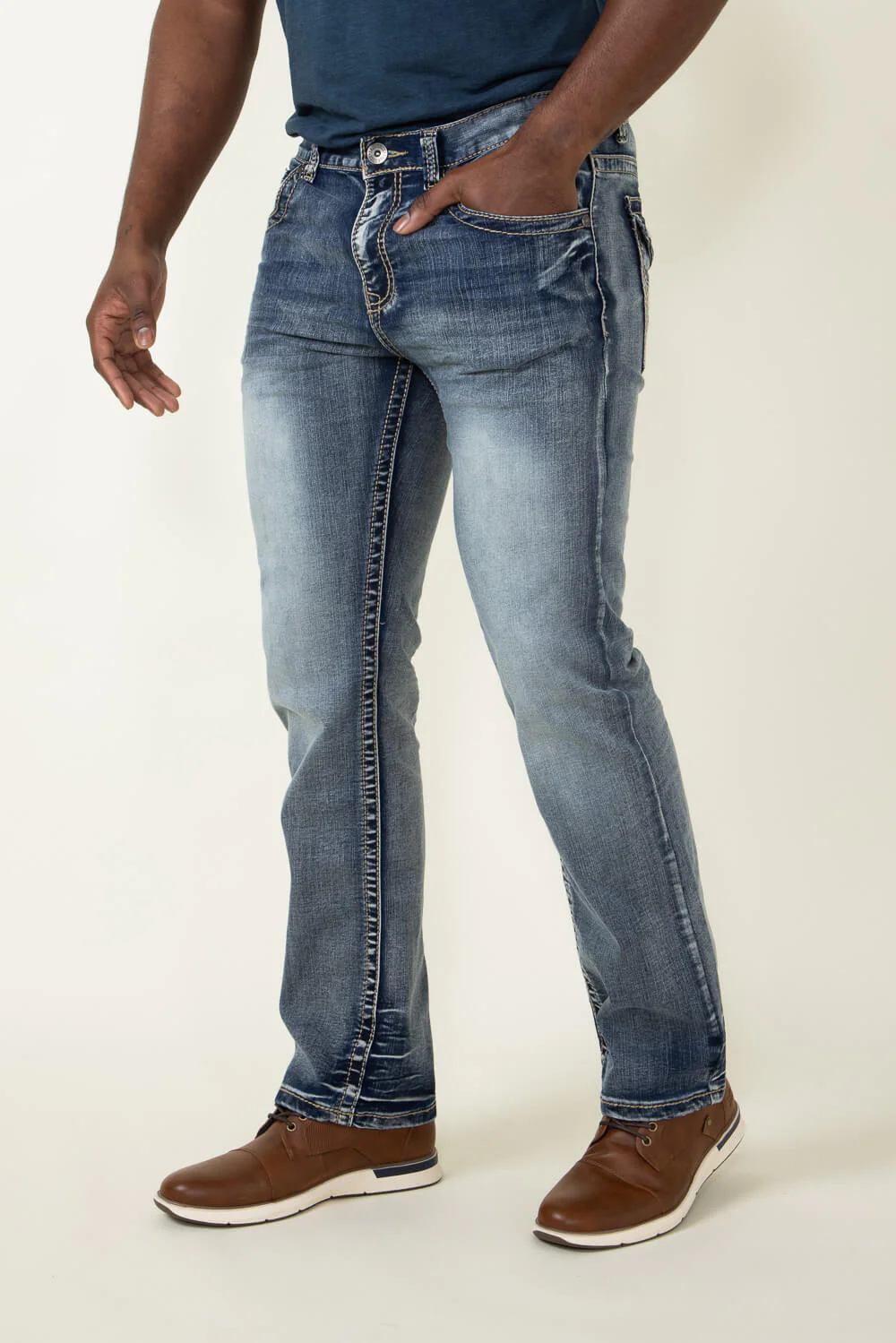 True Luck Wolf Bootcut Jean for Men | TL22031410 - Image 4