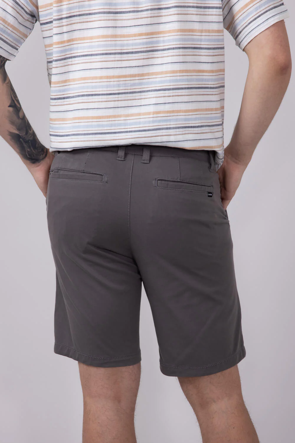Union Comfort Chino 9” Shorts for Men in Grey | H18RFWT-GREYGOOSE - Image 2