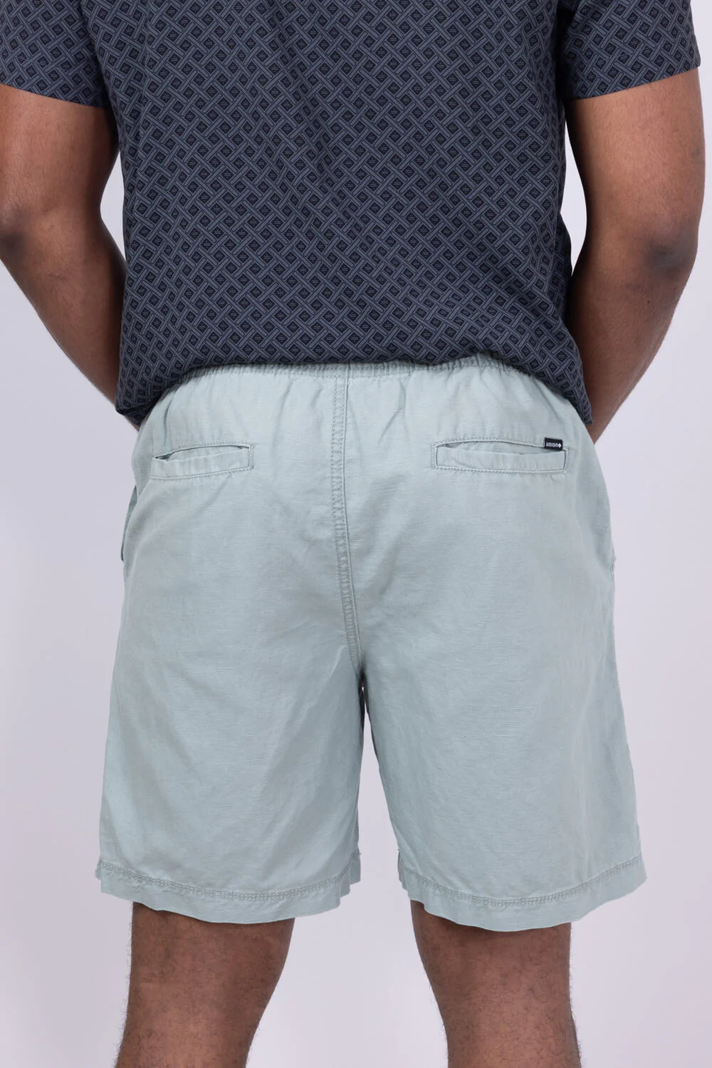 Union Cubano Pull On 7” Shorts for Men in Sage | H181T0M-SILVERSAGE - Image 2