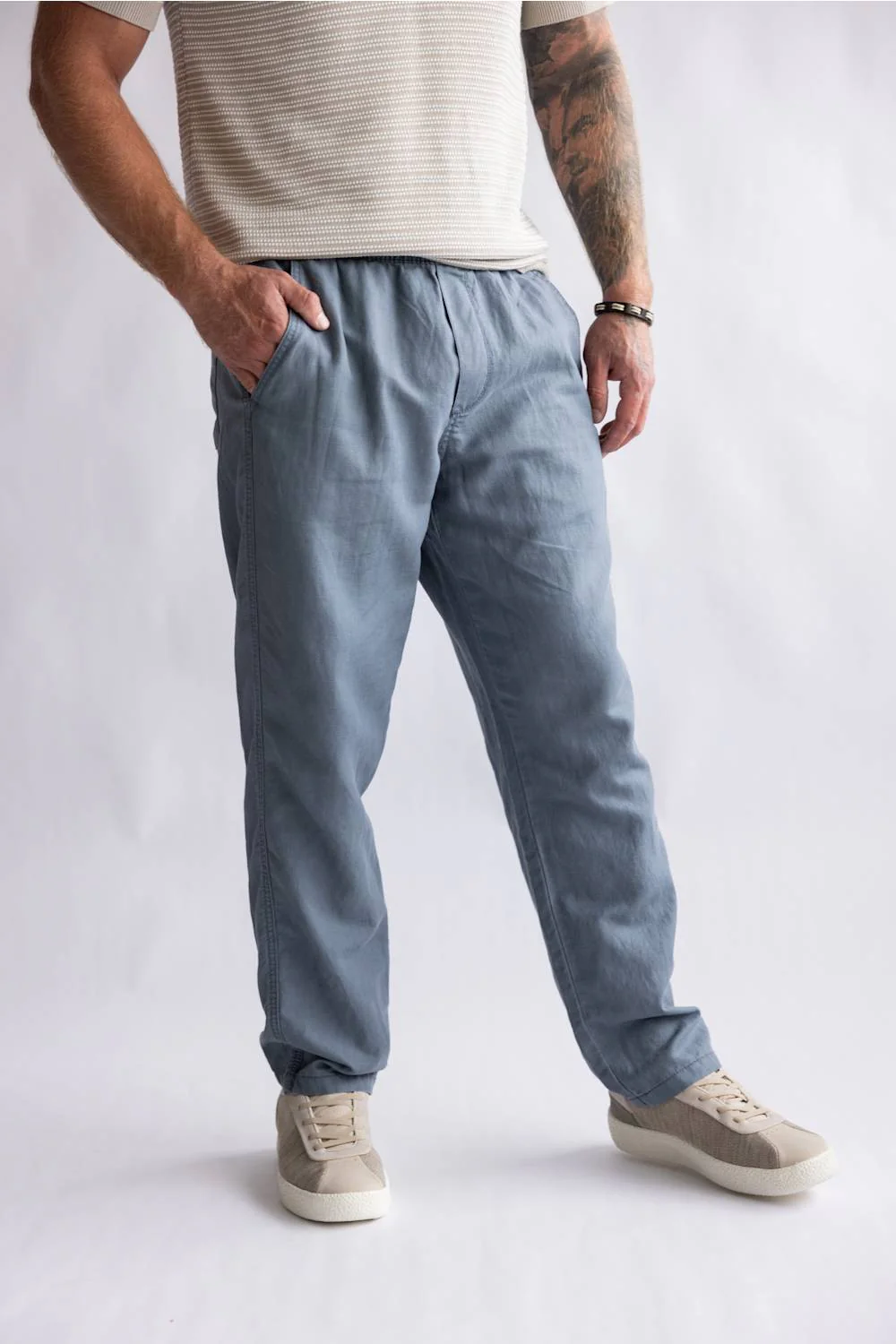 Union Pacifica Linen Pants for Men in Gravity | H15U0M-GRAVITY - Image 2