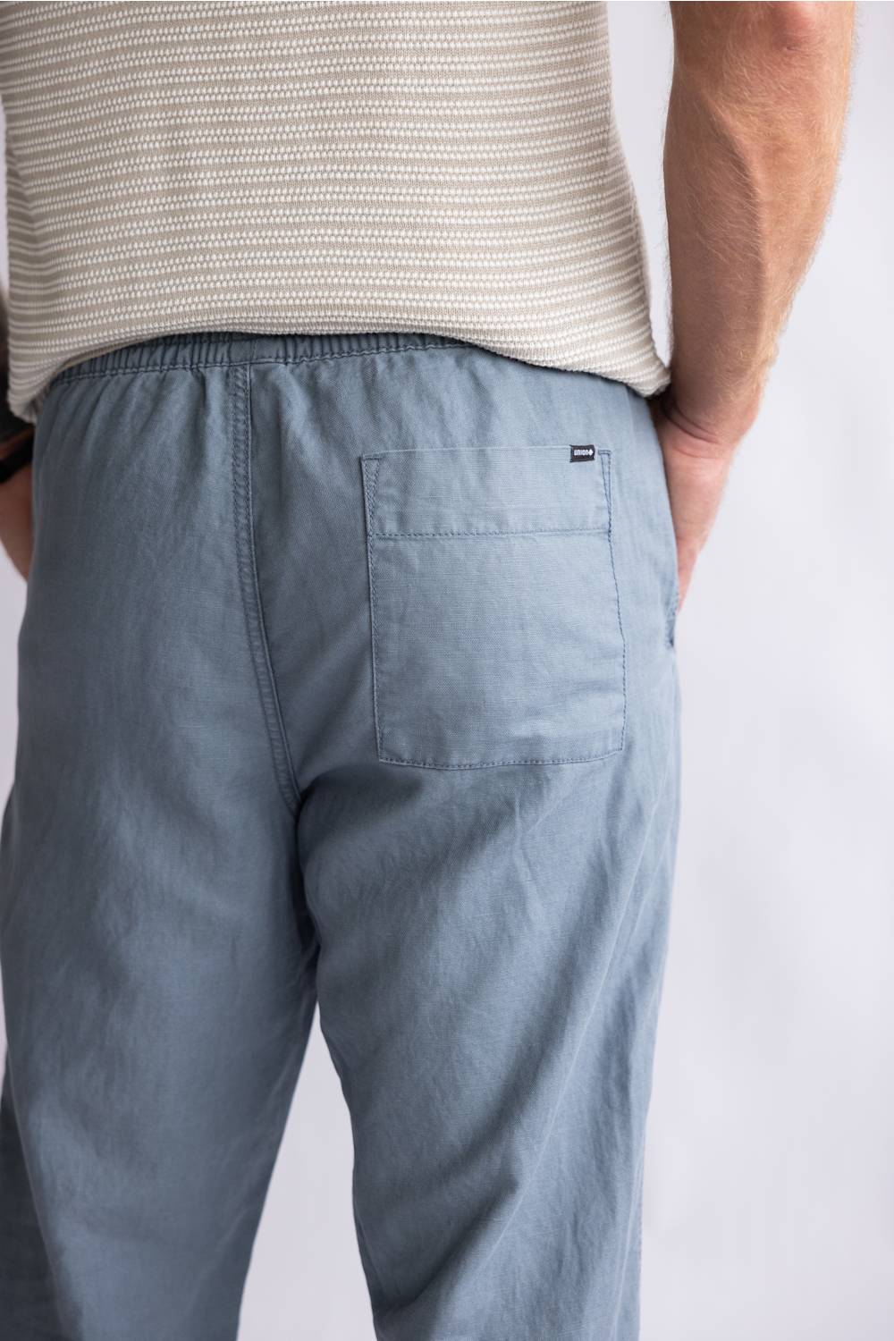 Union Pacifica Linen Pants for Men in Gravity | H15U0M-GRAVITY - Image 3