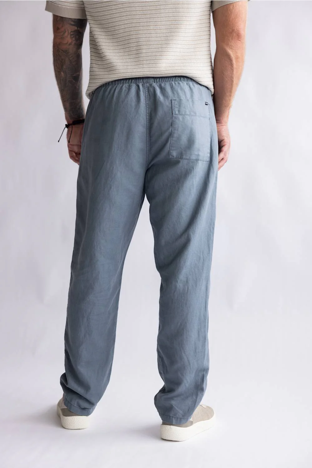 Union Pacifica Linen Pants for Men in Gravity | H15U0M-GRAVITY - Image 4