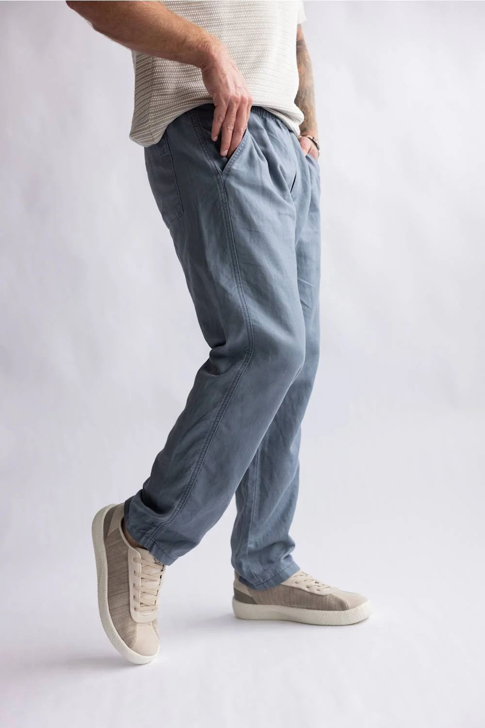 Union Pacifica Linen Pants for Men in Gravity | H15U0M-GRAVITY - Image 5