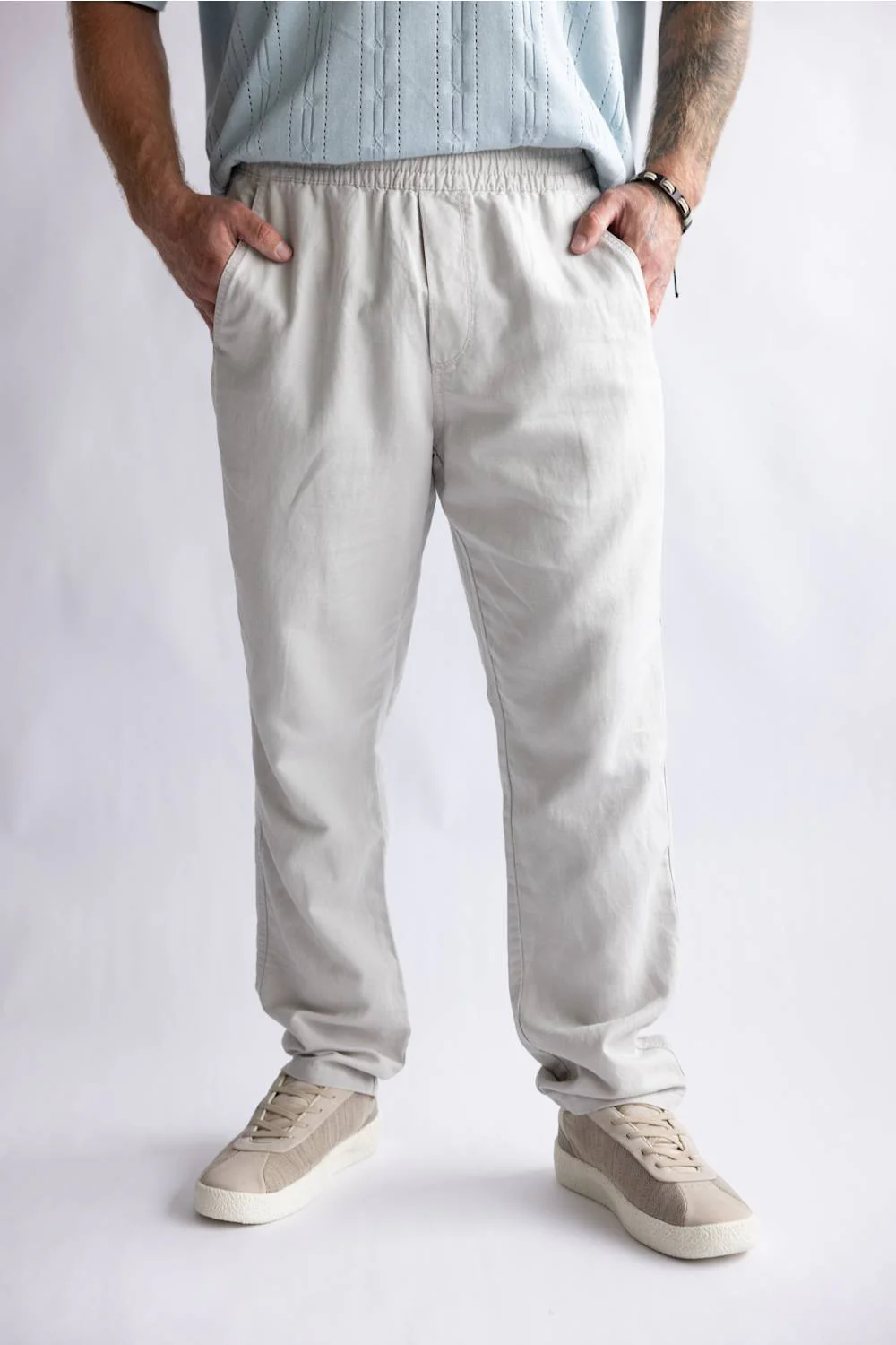 Union Pacifica Linen Pants for Men in Vapor | H151U0M-VAPOR - Image 5