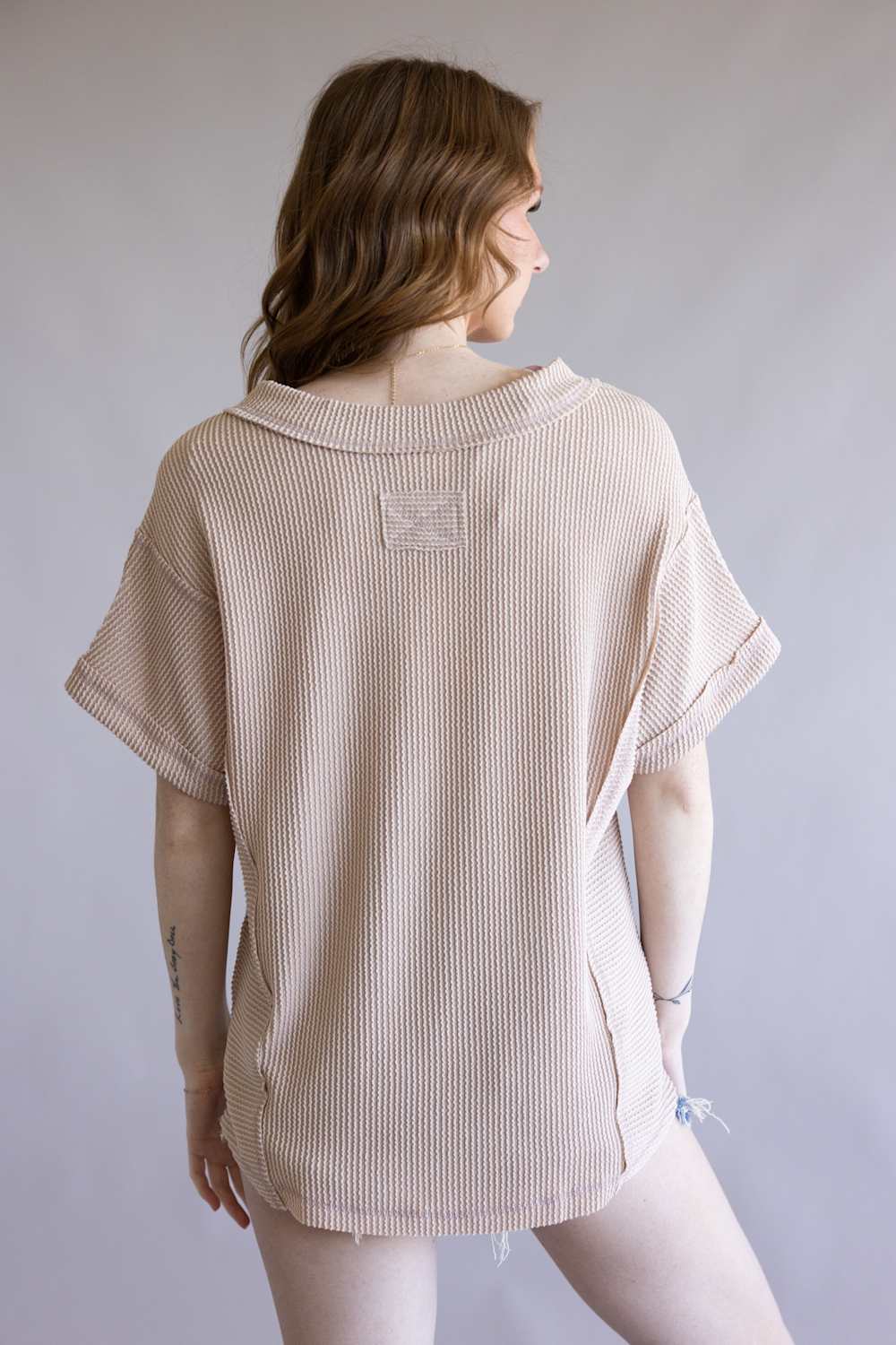 Urban Rib Top for Women in Oat | NT12075-OAT - Image 2