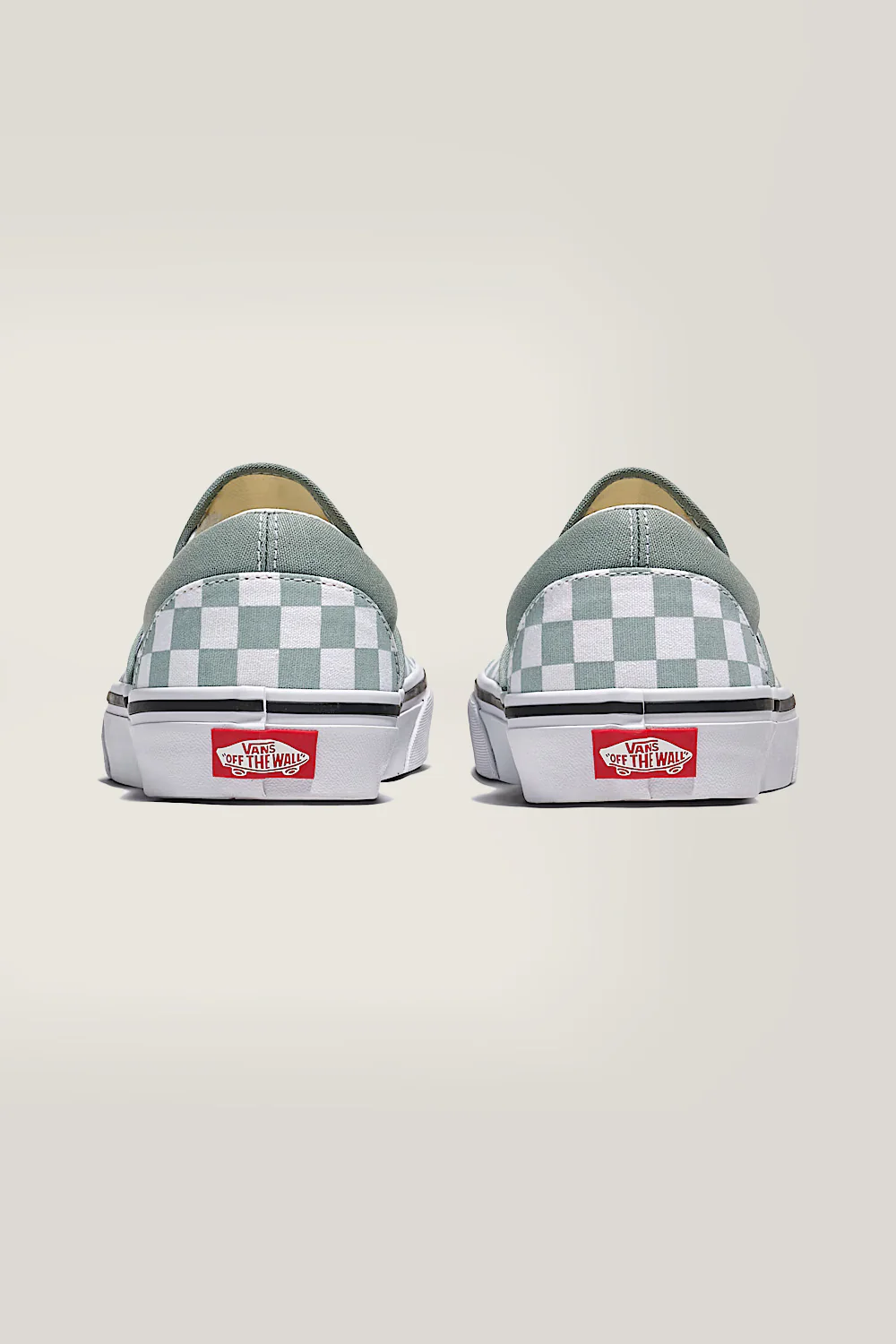 Vans Classic Slip-On Checkboard Shoes for Women in Grey Olive | VN000D6YEMW - Image 3