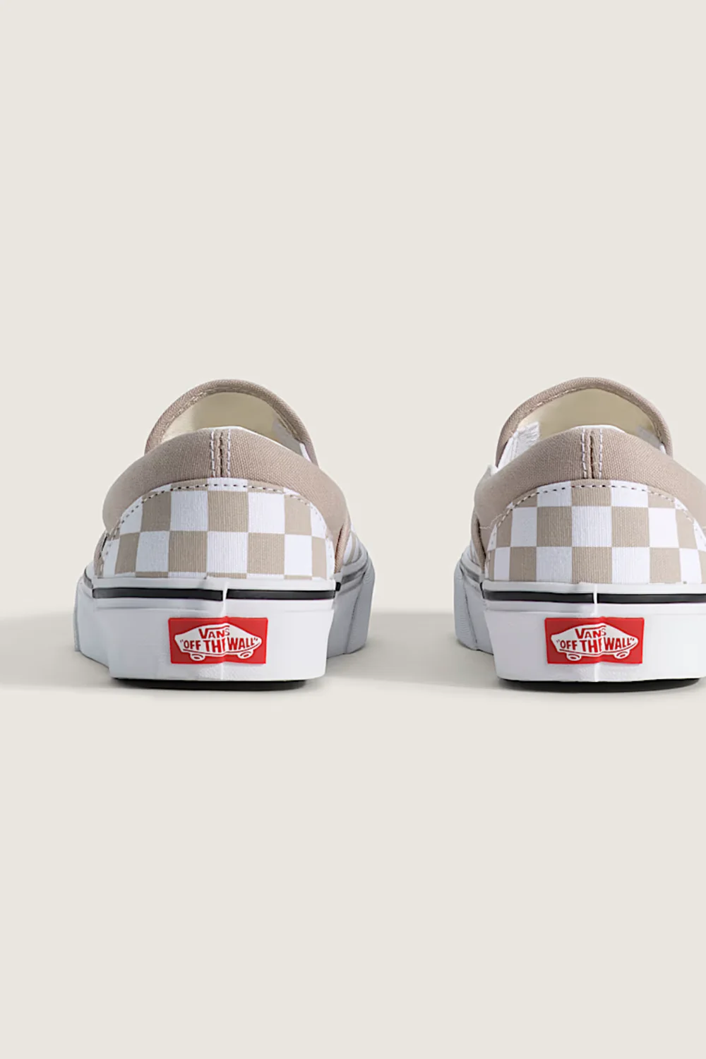 Vans Classic Slip-On Checkboard Shoes for Women in Mushroom | VN000D6YH2B - Image 4