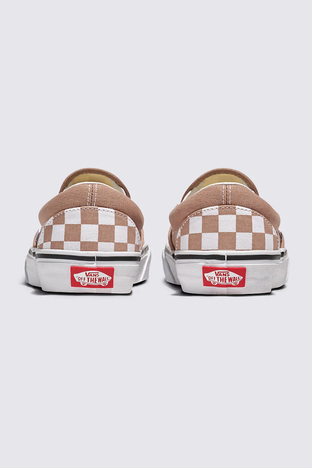 Vans Classic Slip-On Checkboard Shoes for Women in Warm Taupe | VN000D6YE2V1 - Image 4