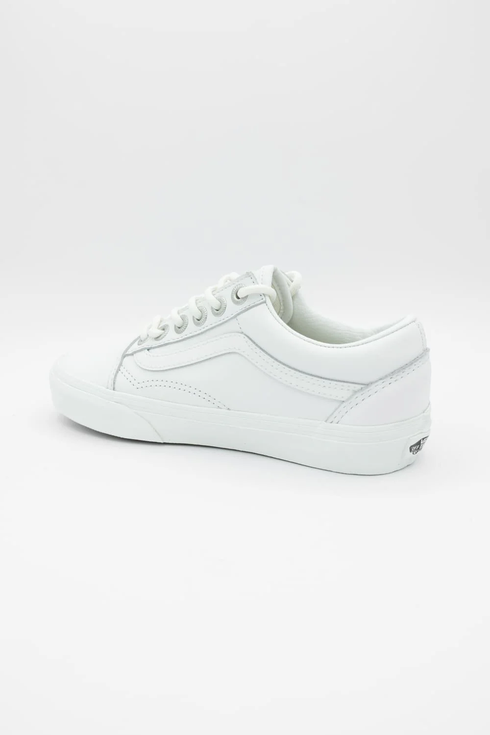 Vans Old Skool Leather Sneakers for Women in White | VN000D6WWHT - Image 4