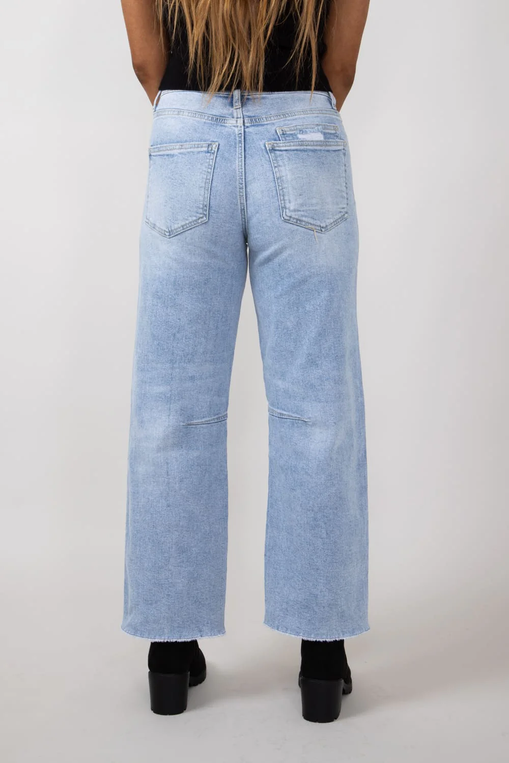 Vervet Heroine High Rise Cropped Barrel Jeans for Women | V3575 - Image 3
