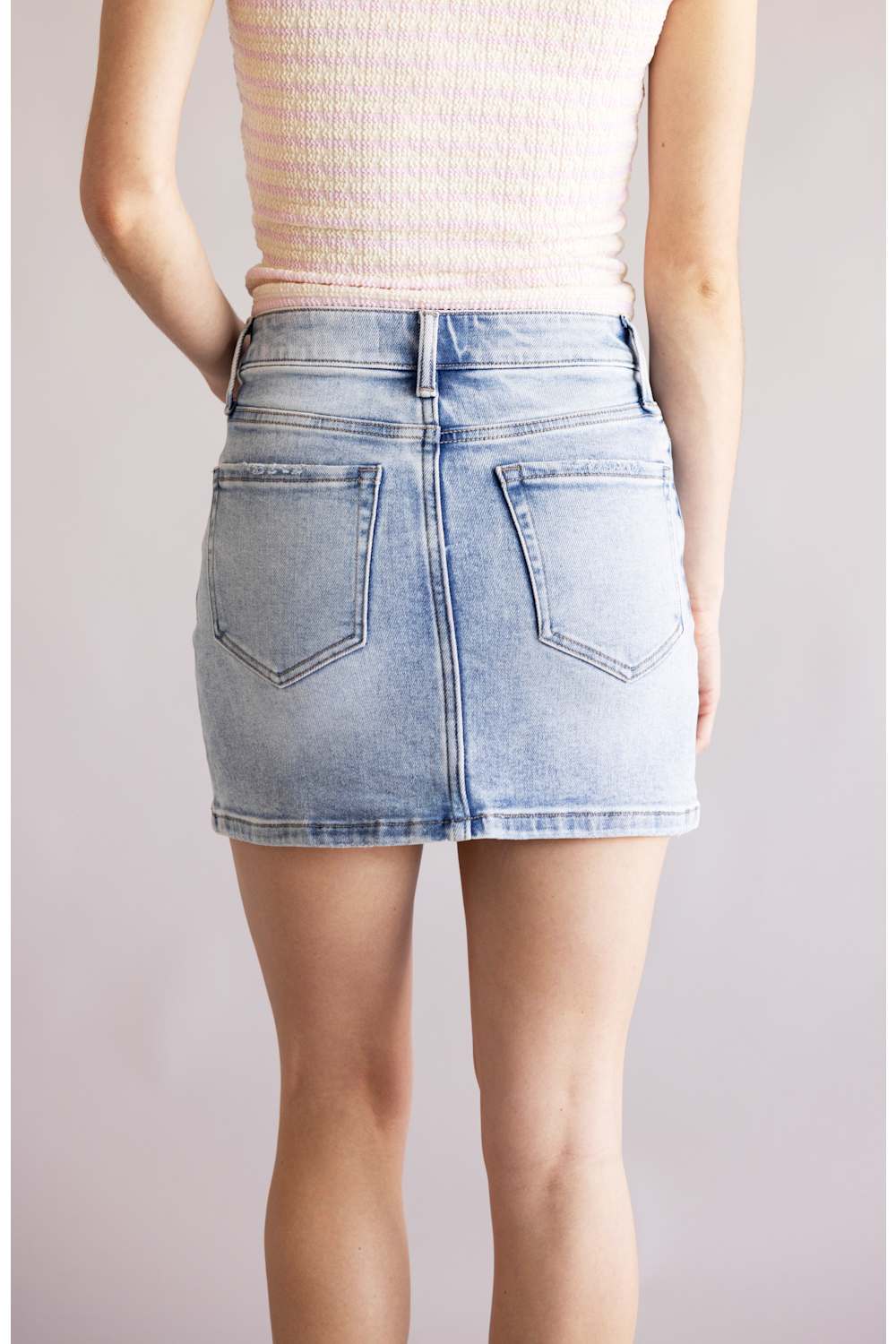 Vervet High Rise Denim Mini Skirt for Women | T5963N - Image 3