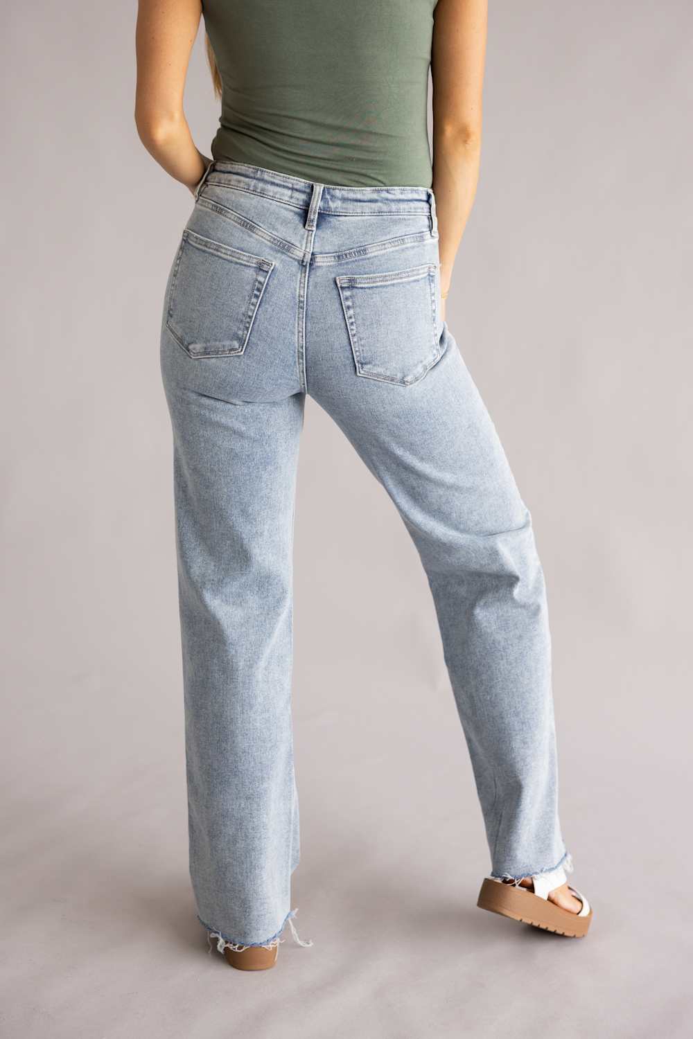 Vervet High Rise Slim Wide Leg Jeans for Women | T7314 - Image 3
