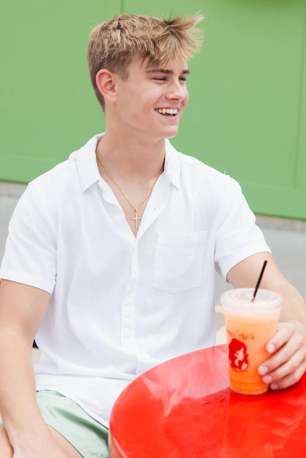 Vintage Summer Short Sleeve Linen Button Up Shirt for Men in White | V62801-WHITE - Image 5