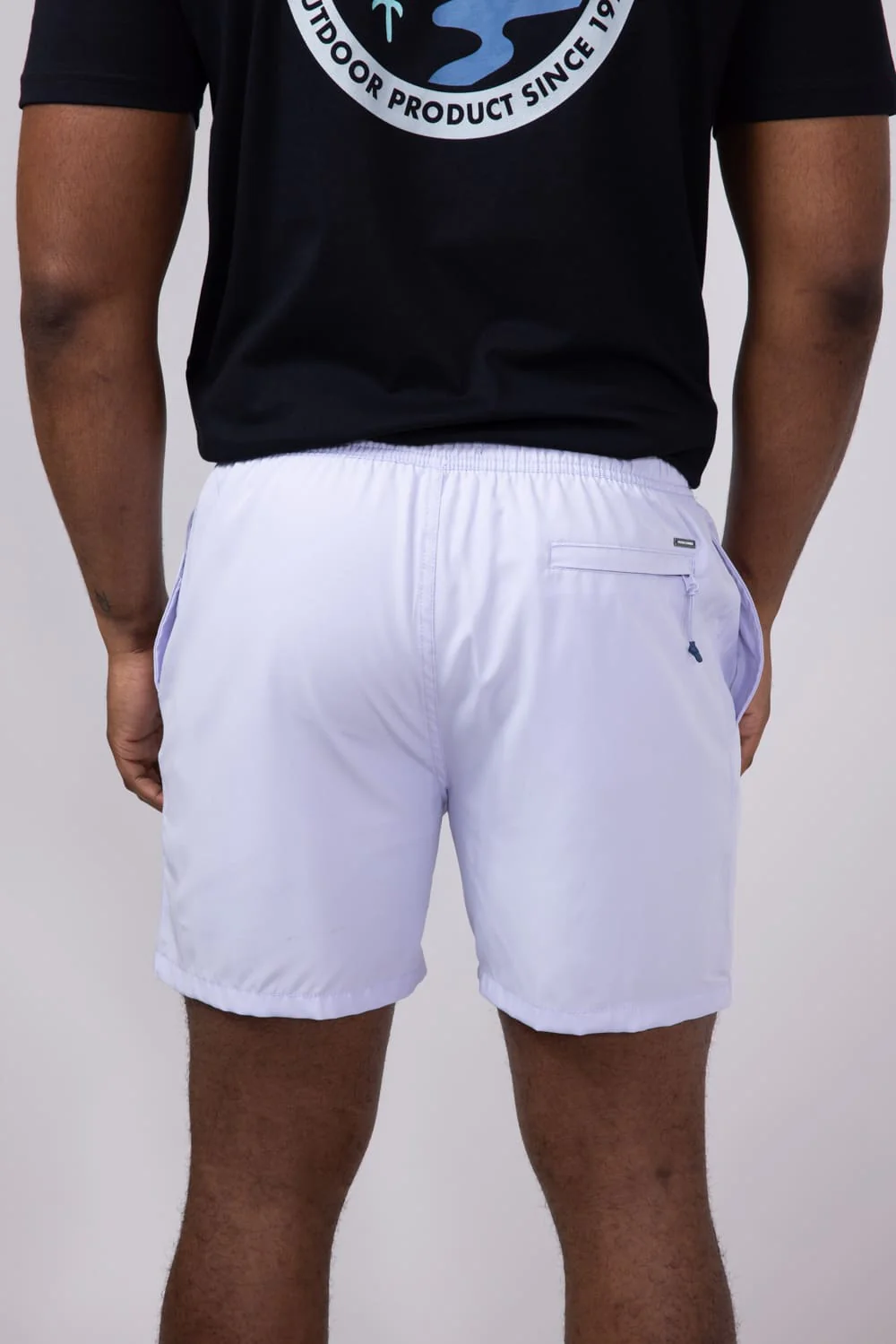 Vintage Summer Volley 5” Shorts for Men in Lilac | V70843-LILAC - Image 2