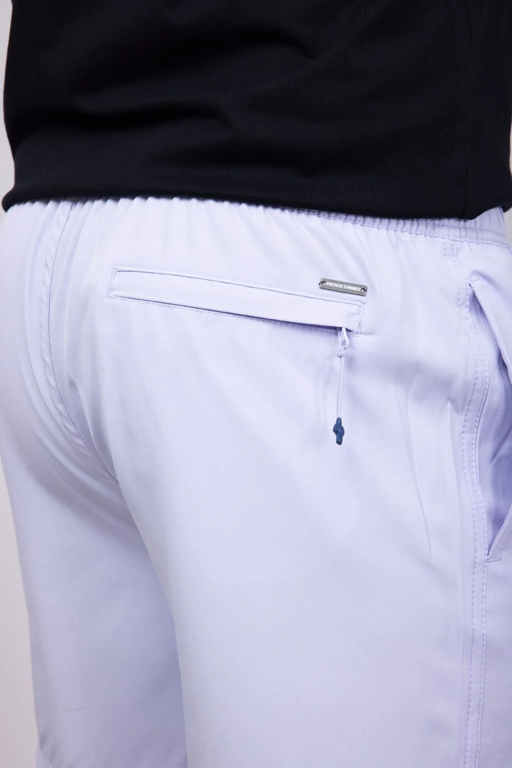 Vintage Summer Volley 5” Shorts for Men in Lilac | V70843-LILAC - Image 3
