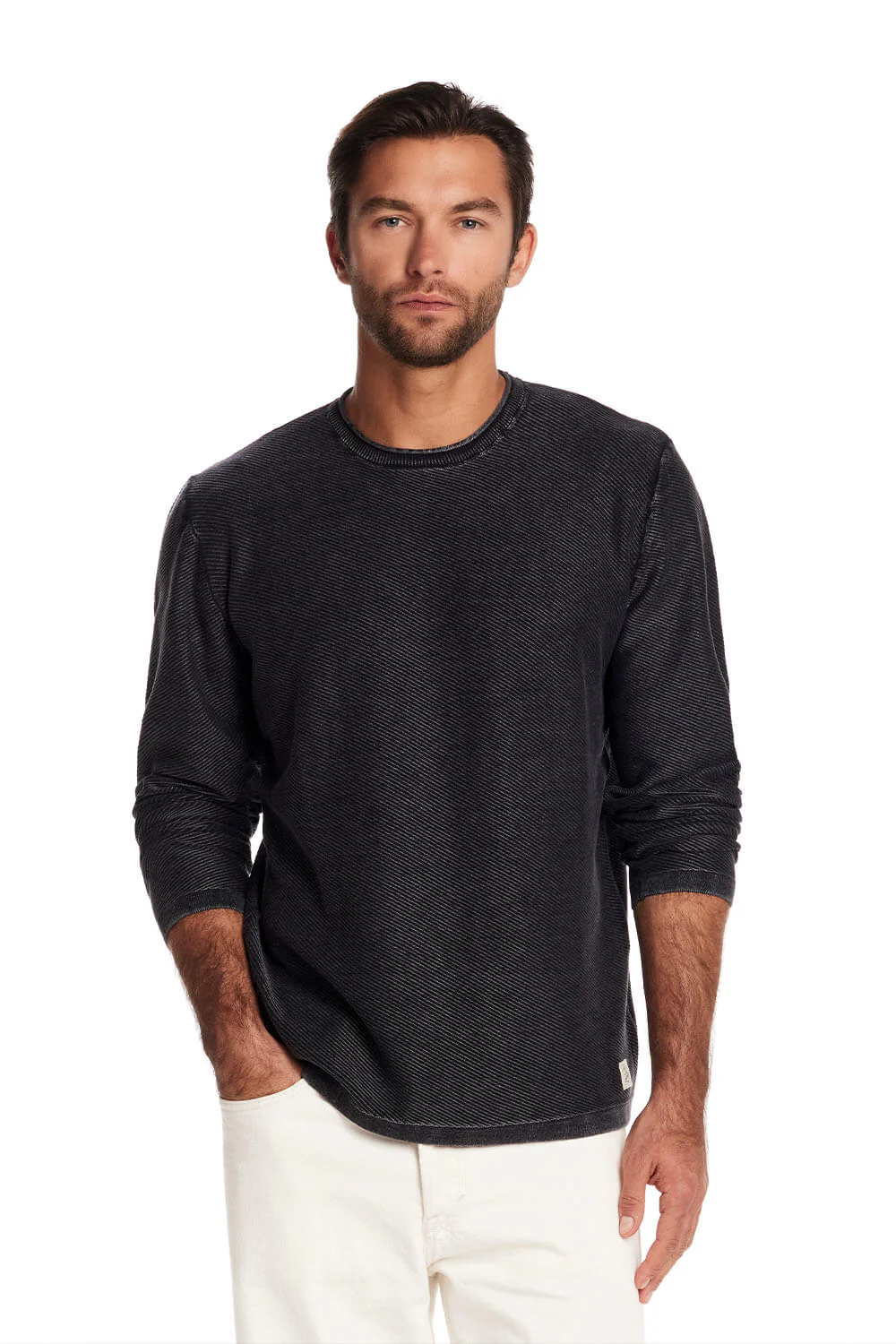 Weatherproof Twill Stonewash Sweater for Men - Image 2