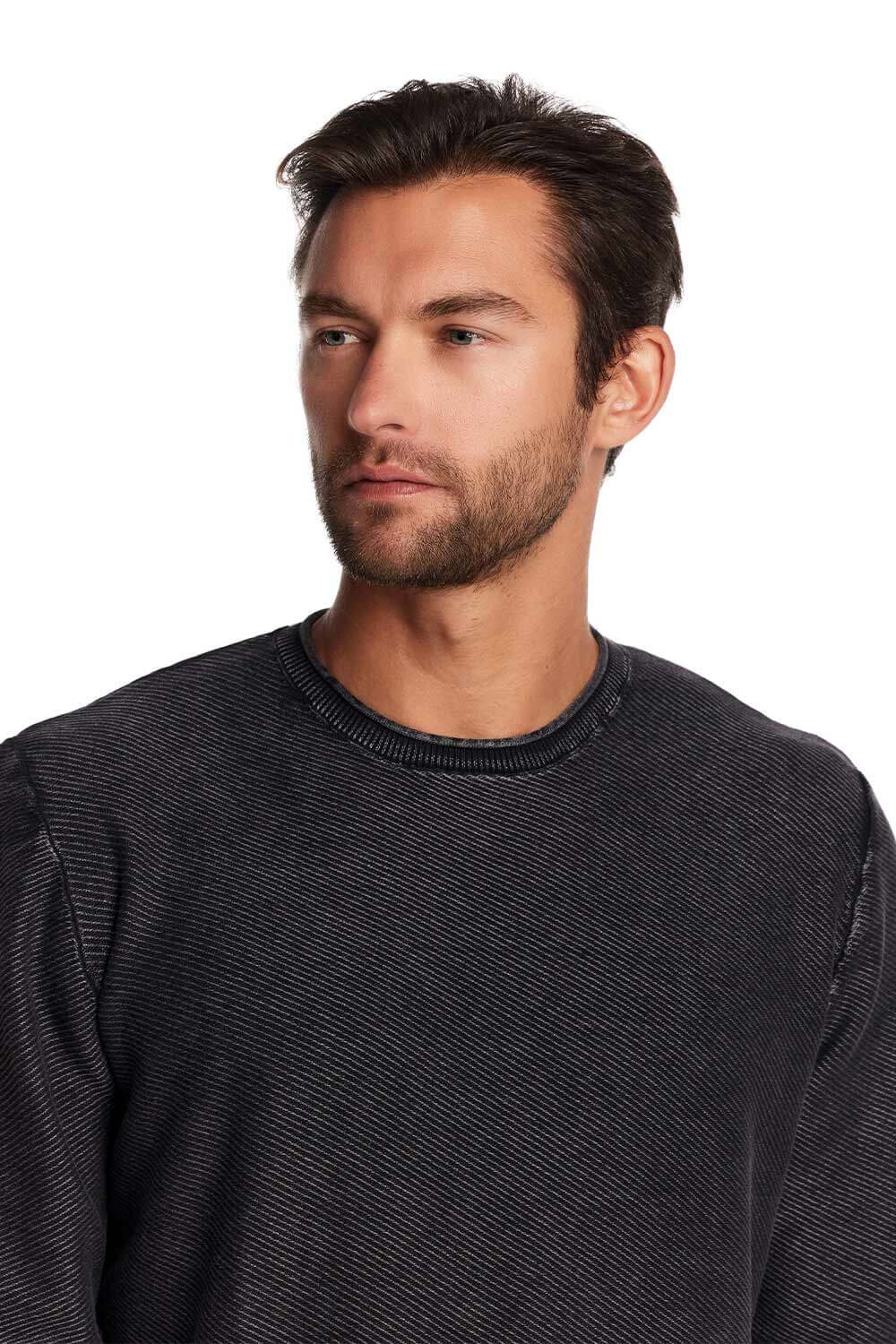 Weatherproof Vintage Twill Stonewash Sweater for Men in Meteorite | F2540488GK-METEORITE - Image 3