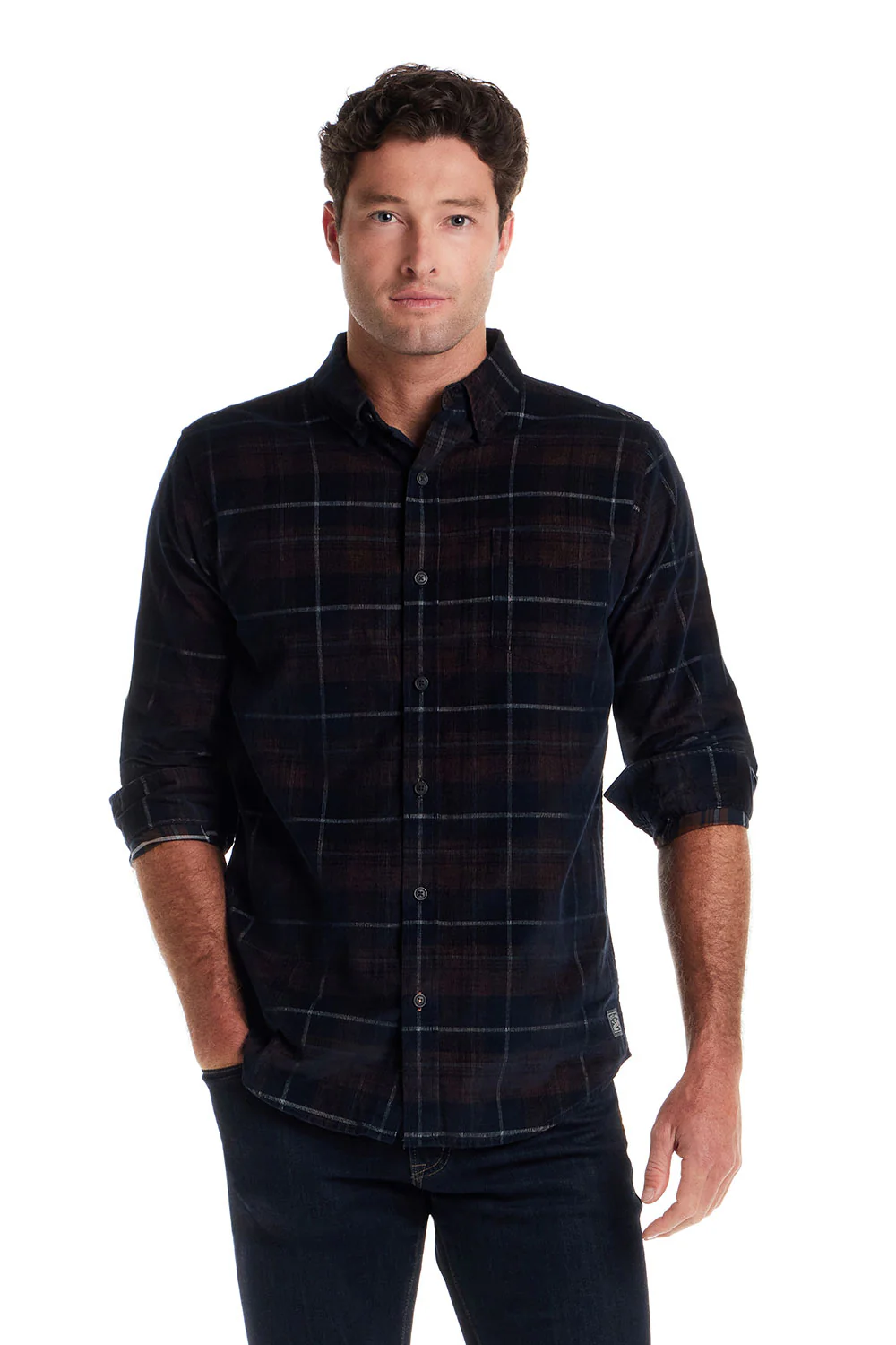 Weatherproof Vintage Corded Plaid Shirt for Men - Image 4