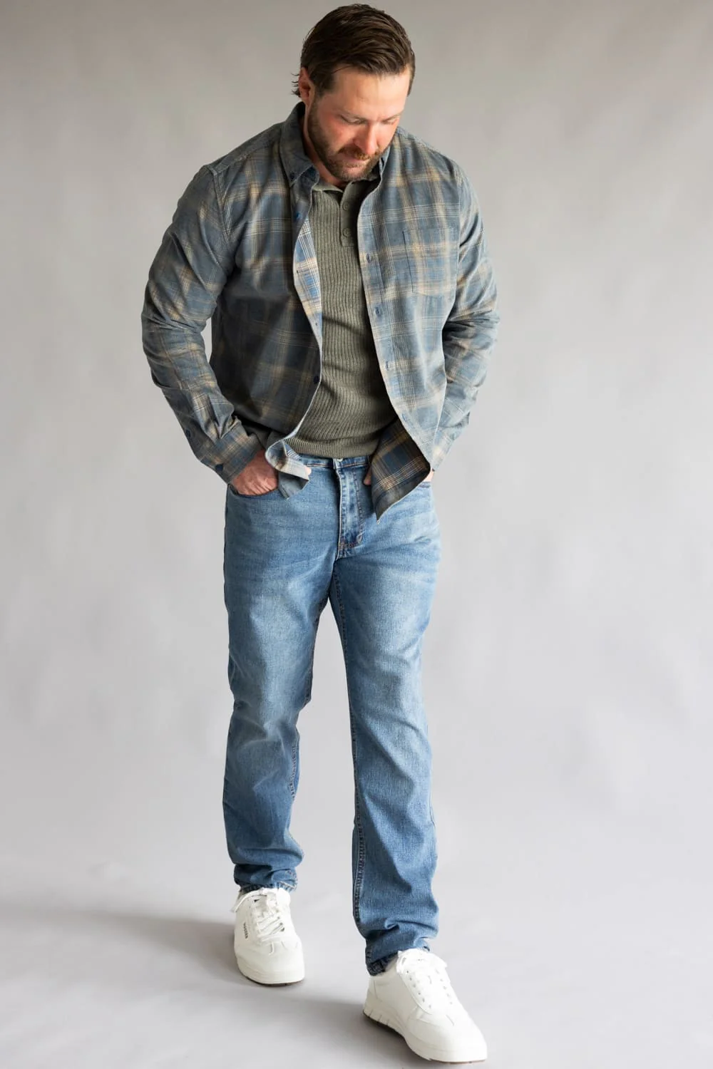 Weatherproof Vintage Athletic Jeans for Men in Rainwash | WP25-96AT-RAINWASH - Image 2