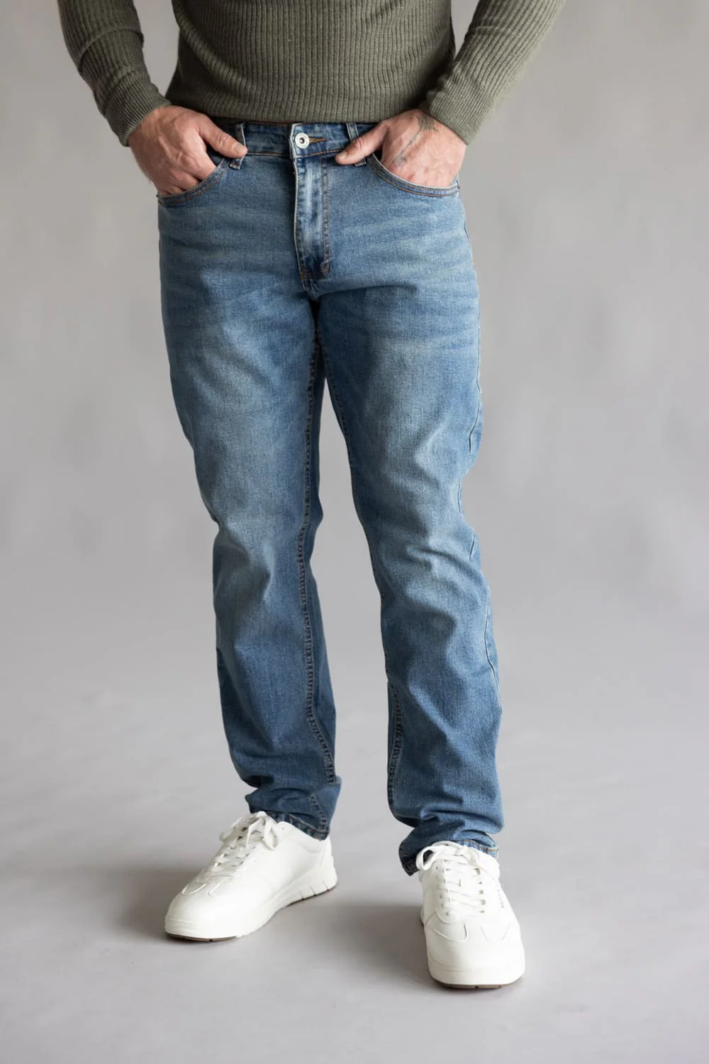 Weatherproof Vintage Athletic Jeans for Men in Rainwash | WP25-96AT-RAINWASH - Image 5