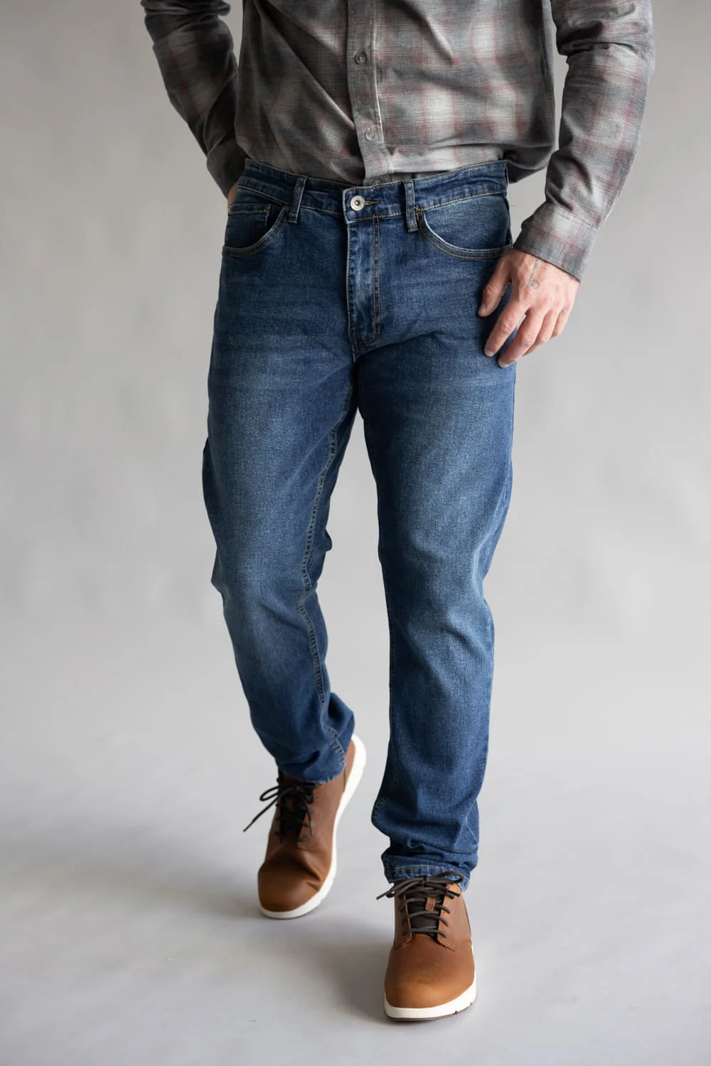 Weatherproof Vintage Athletic Jeans for Men in Riverstone | WP25-96AT-RIVERSTONE - Image 3
