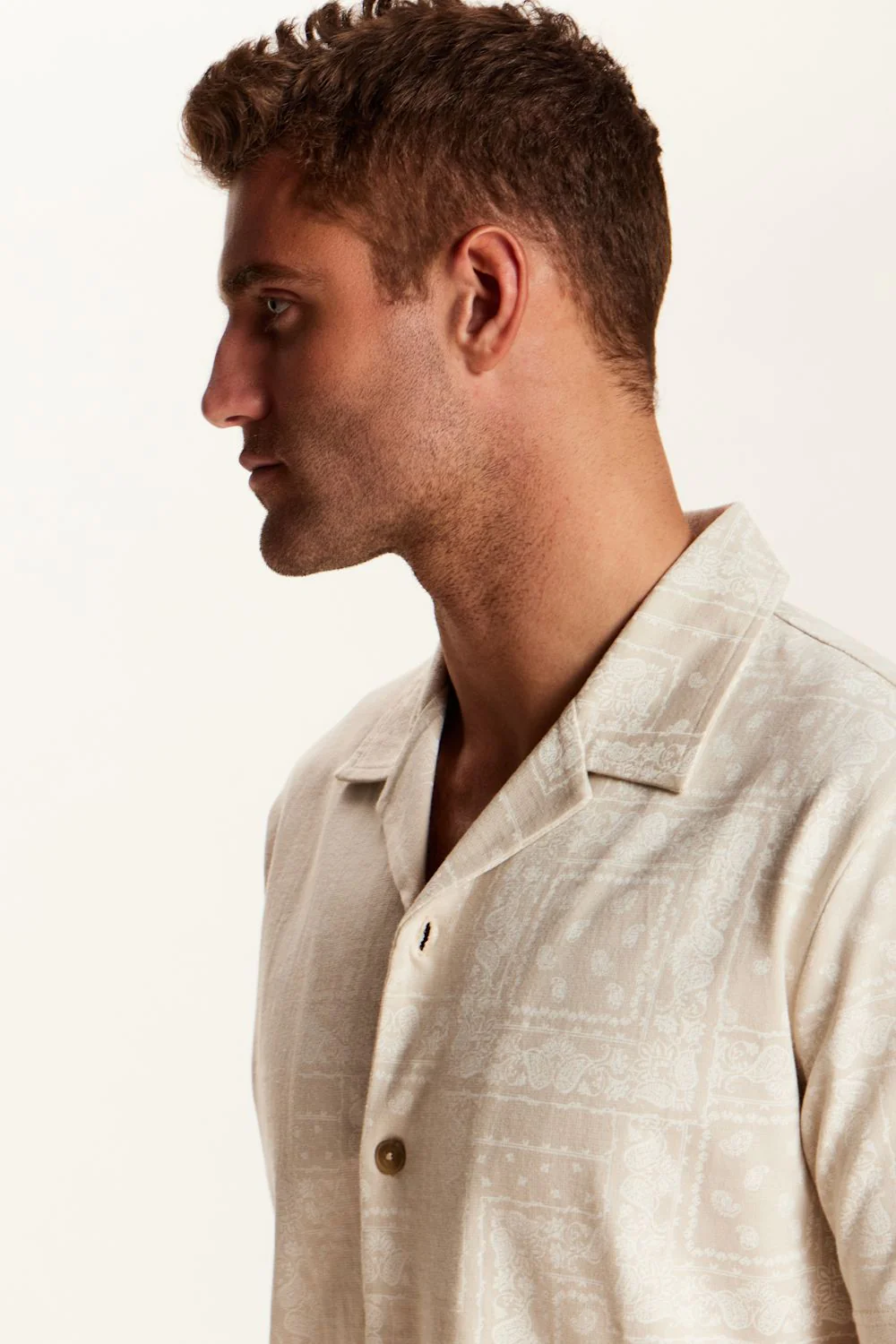 Weatherproof Vintage Bandana Camp Shirt for Men in Tan | S2631839GK-TAN - Image 2