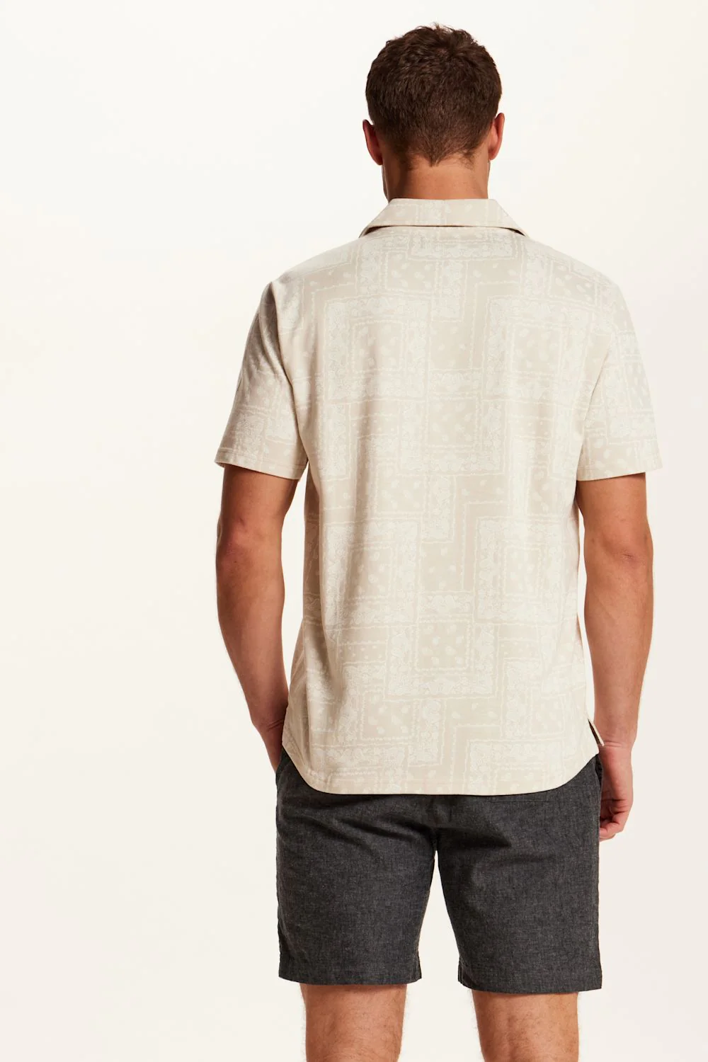 Weatherproof Vintage Bandana Camp Shirt for Men in Tan | S2631839GK-TAN - Image 5