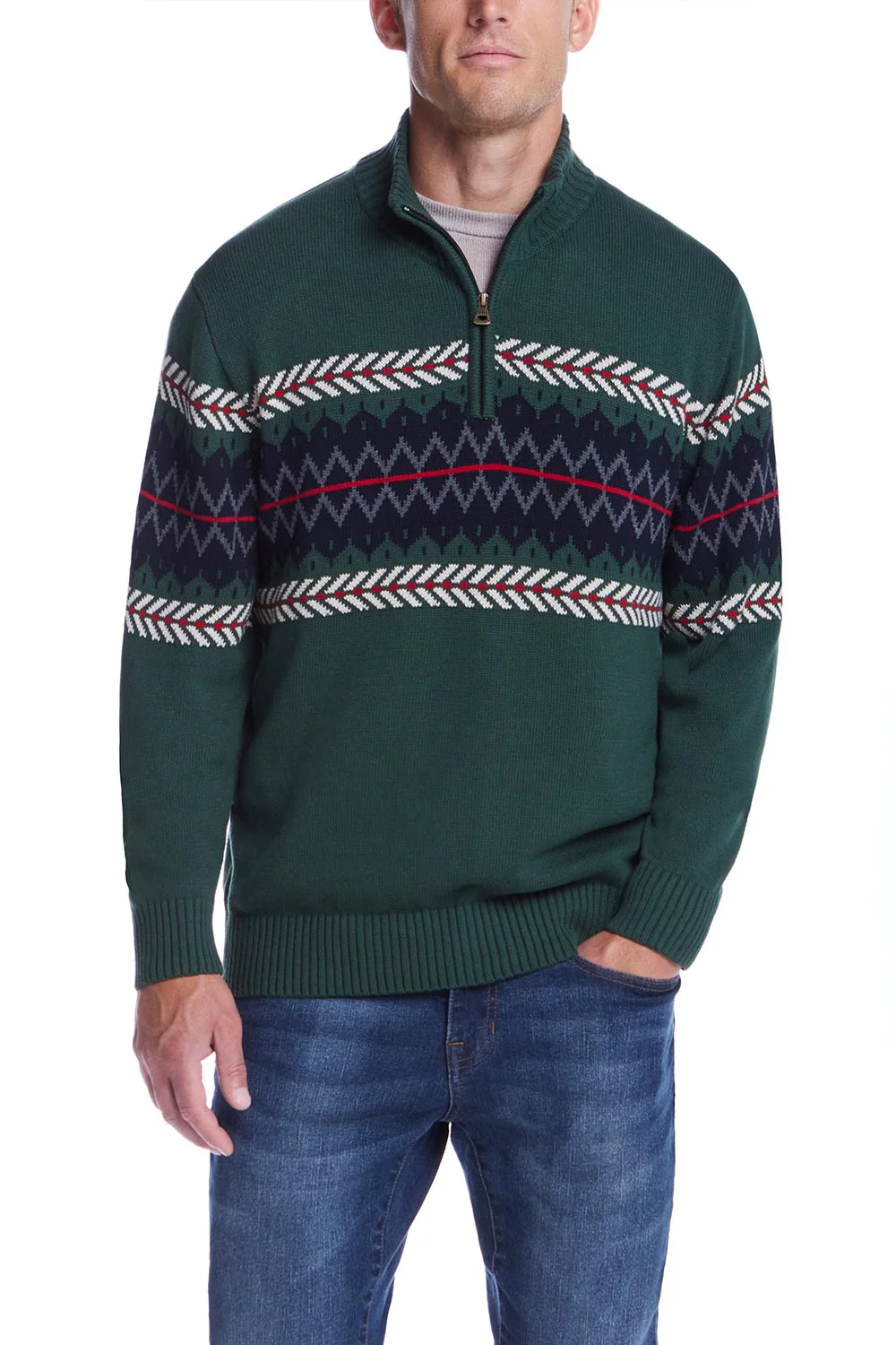 Weatherproof Vintage Bold Yoke Quarter Zip for Men in Mountain View | F2540571GK-MOUNTAINVIEW - Image 4