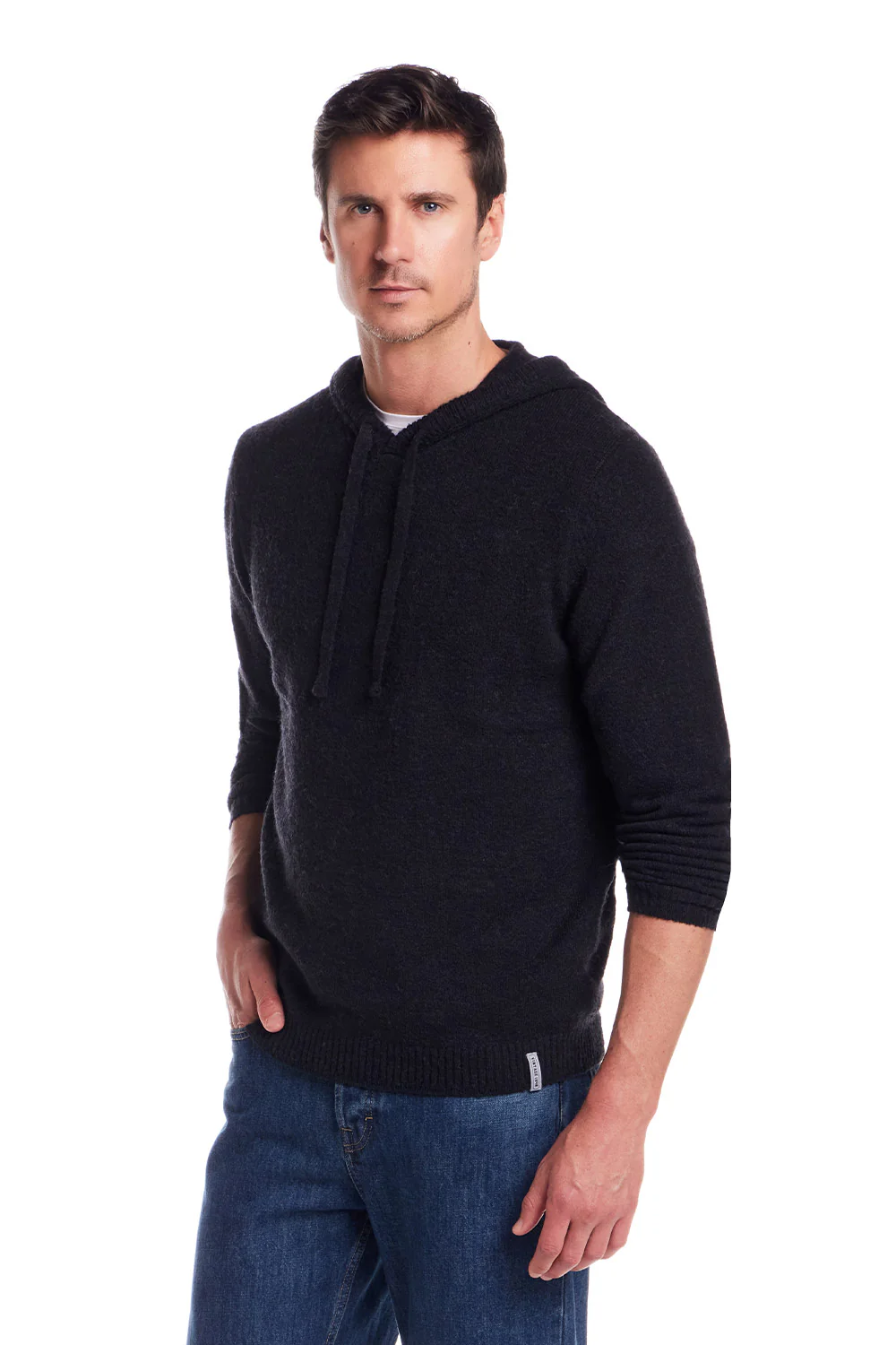 Weatherproof Vintage Boucle Hoodie Sweater for Men in Black | F2540618GK-BLACK - Image 4
