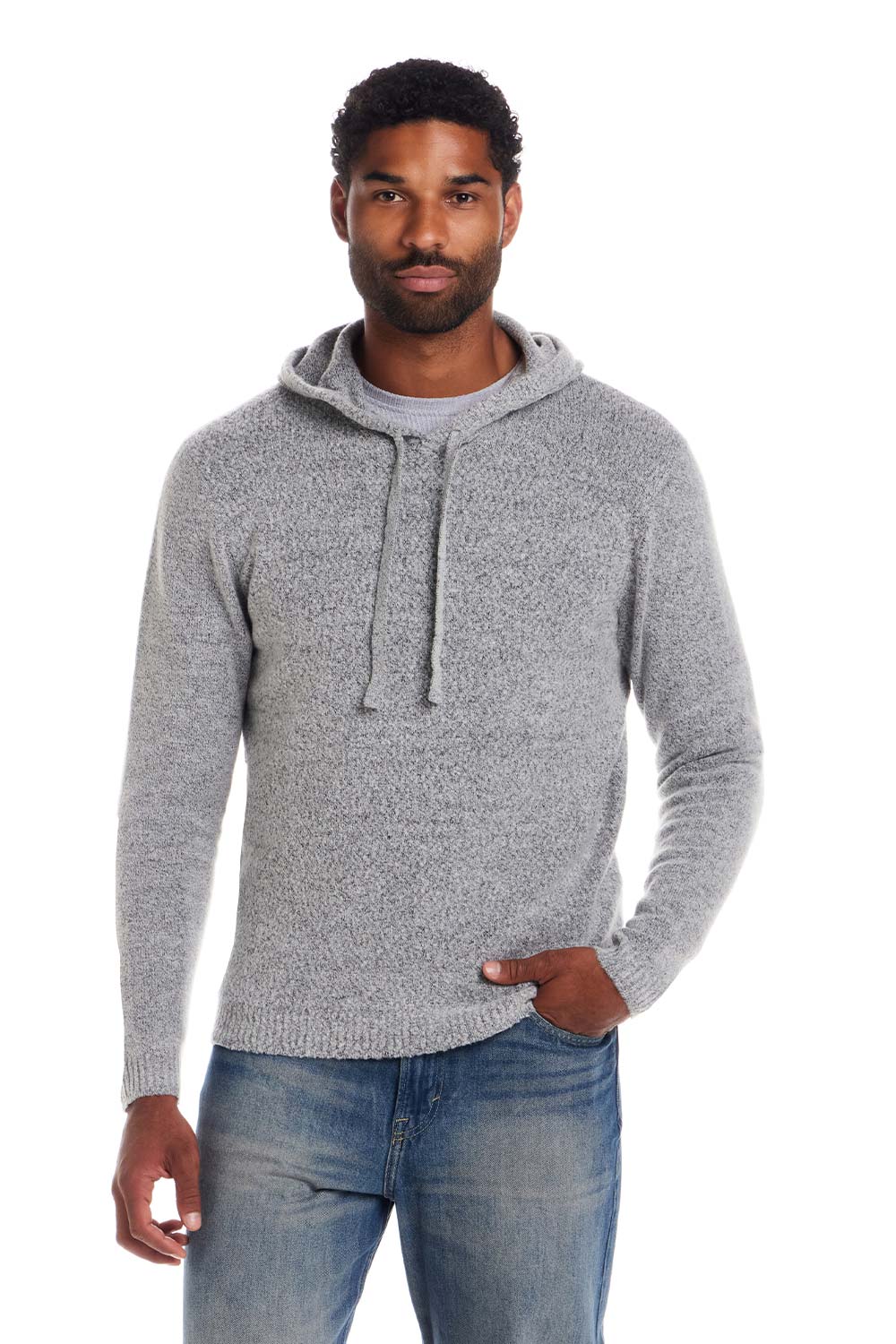Weatherproof Vintage Boucle Hoodie Sweater for Men in Winter Sky | F2540618GK-WINTERSKY - Image 3