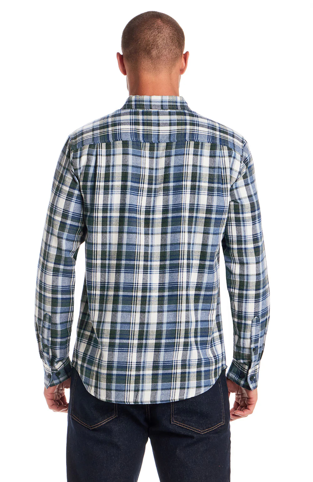 Weatherproof Vintage Brushed Flannel Shirt for Men in Blue Fusion | F2585755GK-BLUEFUSION - Image 3
