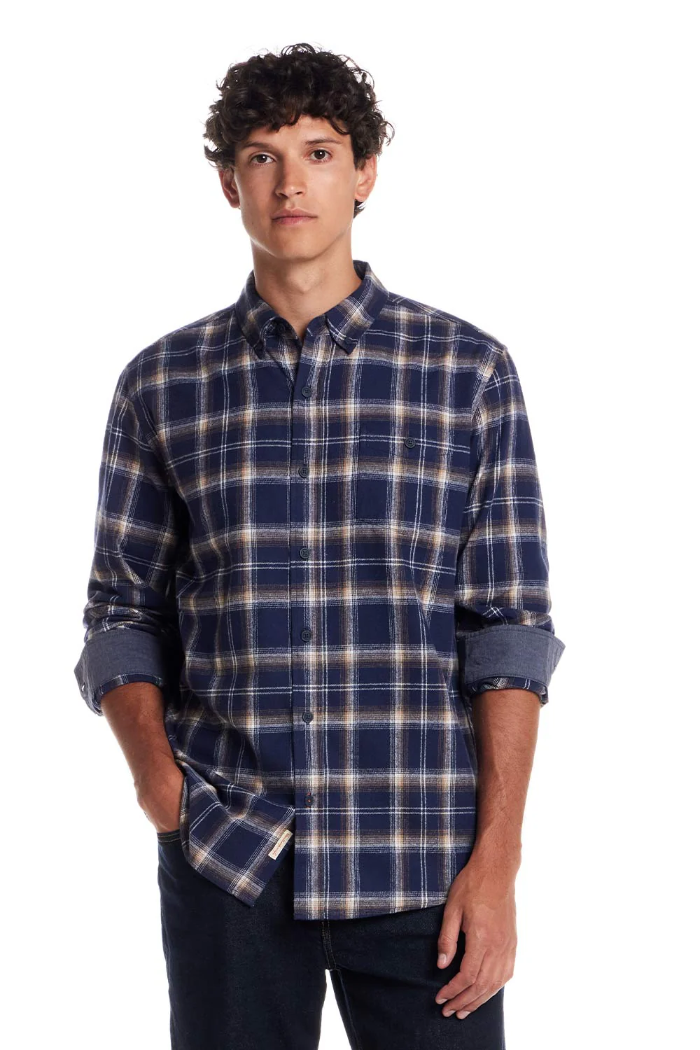 Weatherproof Vintage Brushed Flannel Shirt for Men in Ocean Cavern | F2585572GK-OCEANTAVERN - Image 4