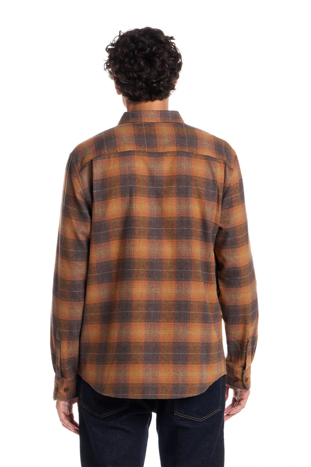 Weatherproof Vintage Brushed Flannel Shirt for Men in Pumpkin Spice | F2585572GK-PUMPKINSPICE - Image 3
