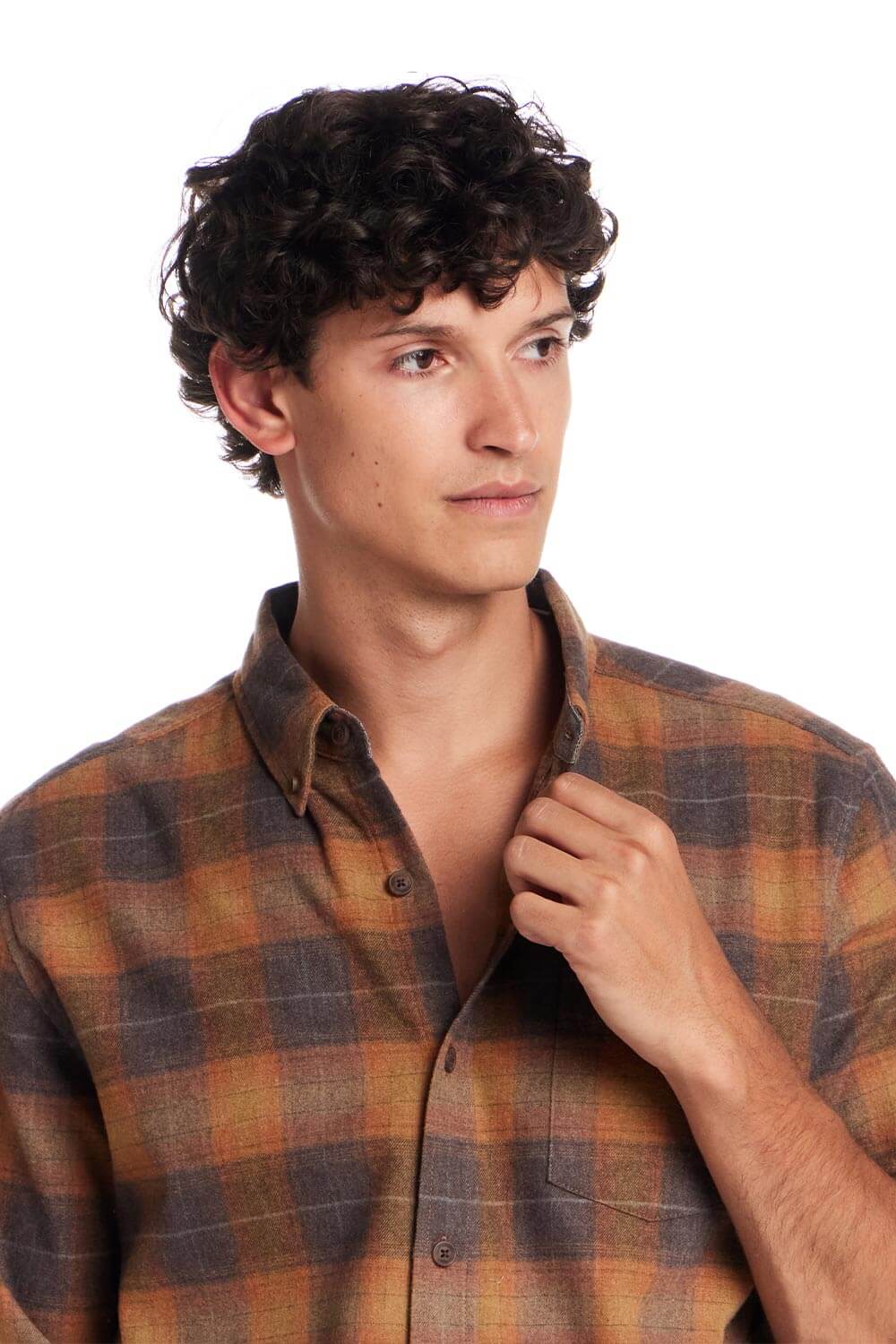 Weatherproof Vintage Brushed Flannel Shirt for Men in Pumpkin Spice | F2585572GK-PUMPKINSPICE - Image 4
