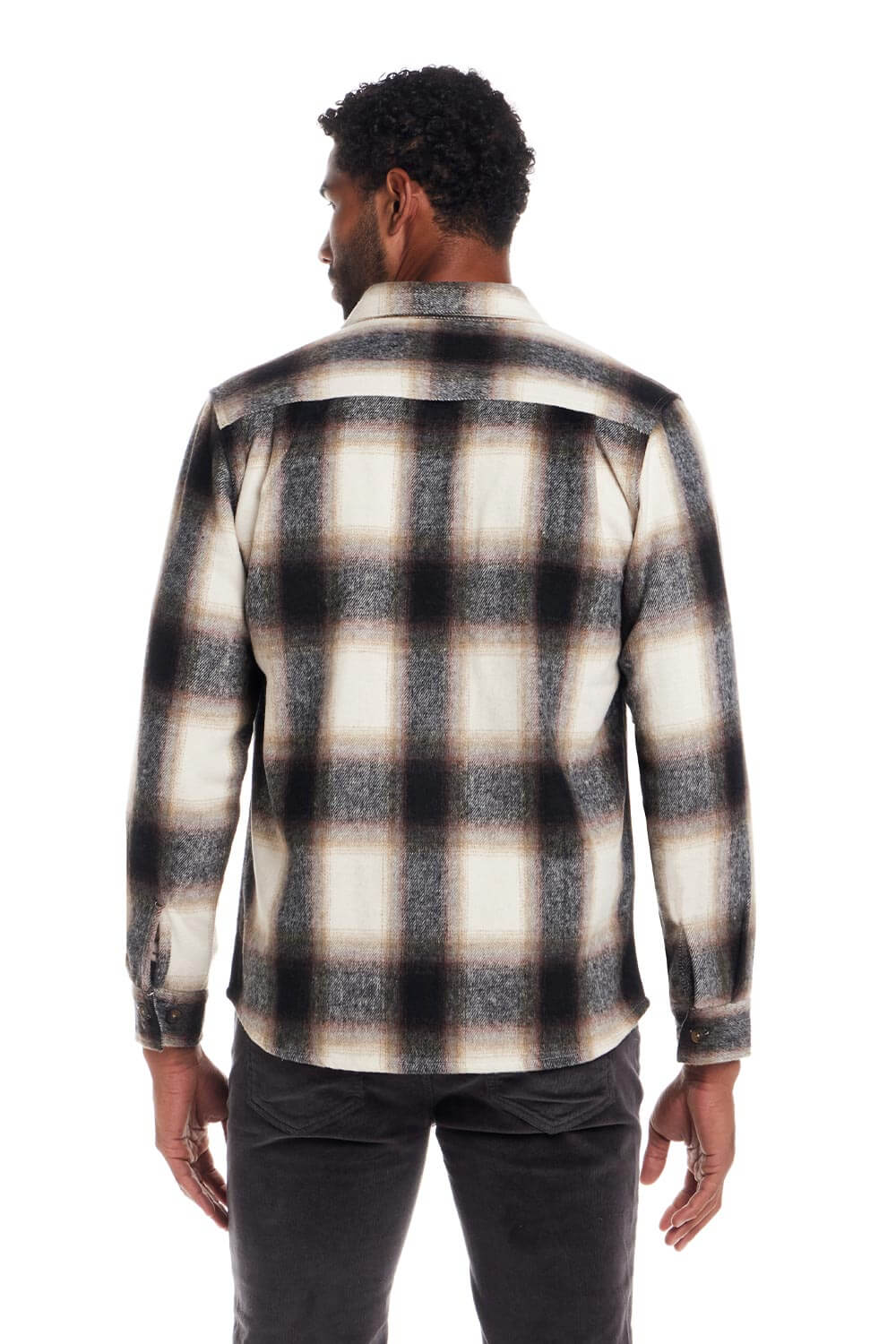 Weatherproof Vintage Brushed Unlined Shirt Jacket for Men in Chocolate Cream | F2570663GK-CHOCCREAM - Image 3