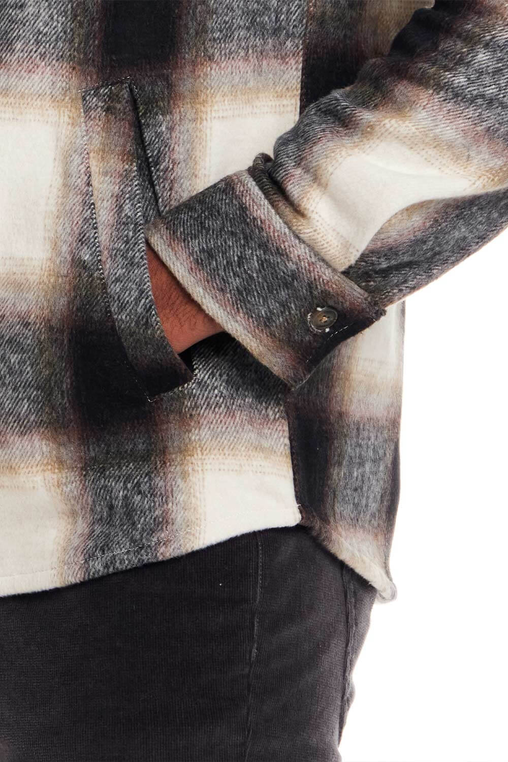 Weatherproof Vintage Brushed Unlined Shirt Jacket for Men in Chocolate Cream | F2570663GK-CHOCCREAM - Image 5