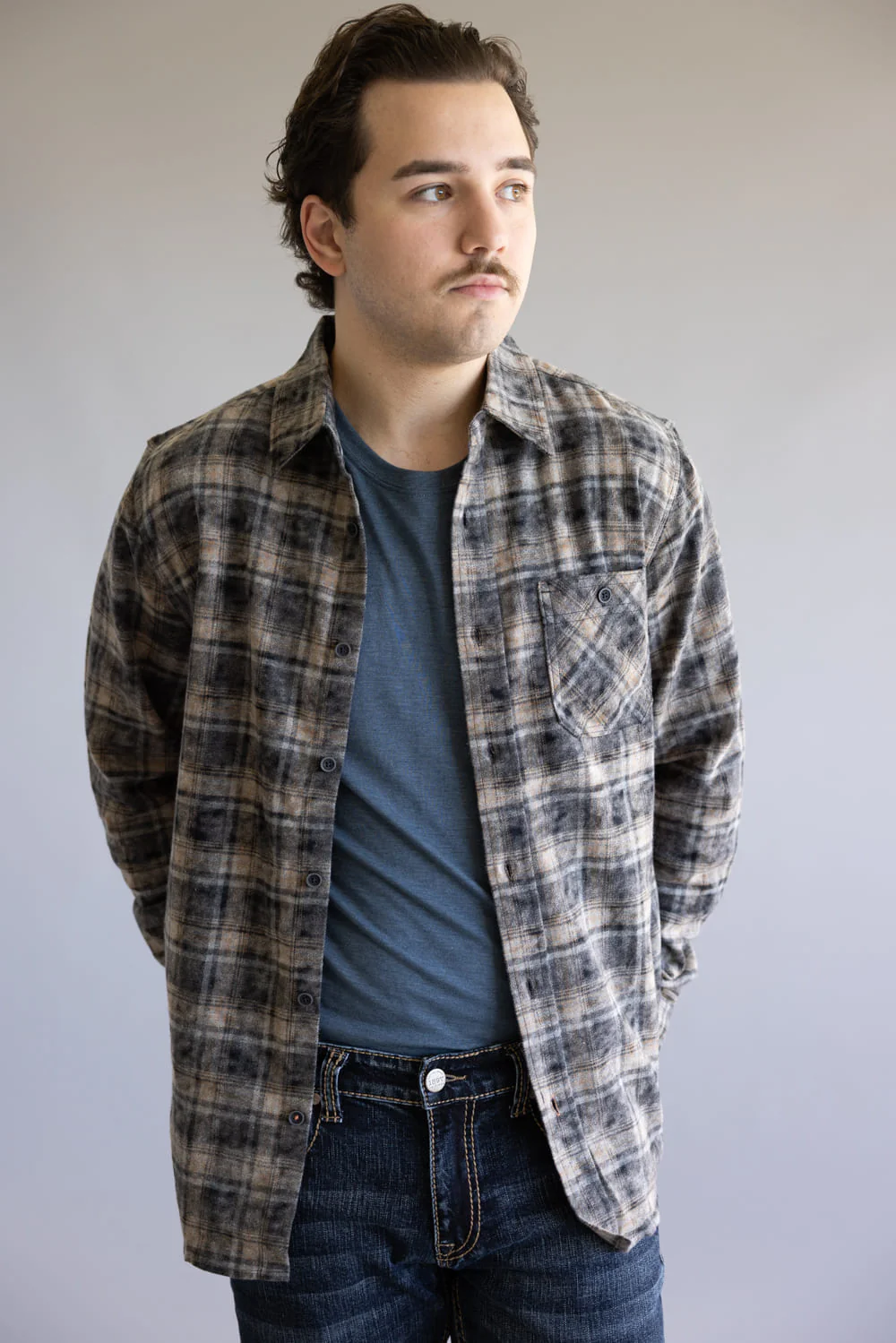 Weatherproof Vintage Chalk Flannel Shirt for Men - Image 2