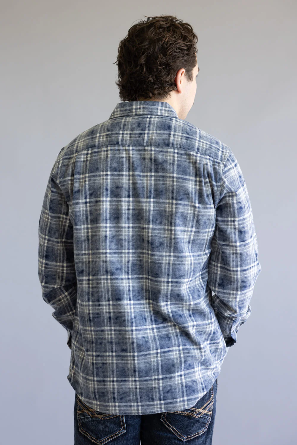 Weatherproof Vintage Chalk Flannel Shirt for Men in Sargasso Sea | F2585912GK-SARGASSOSEA - Image 2