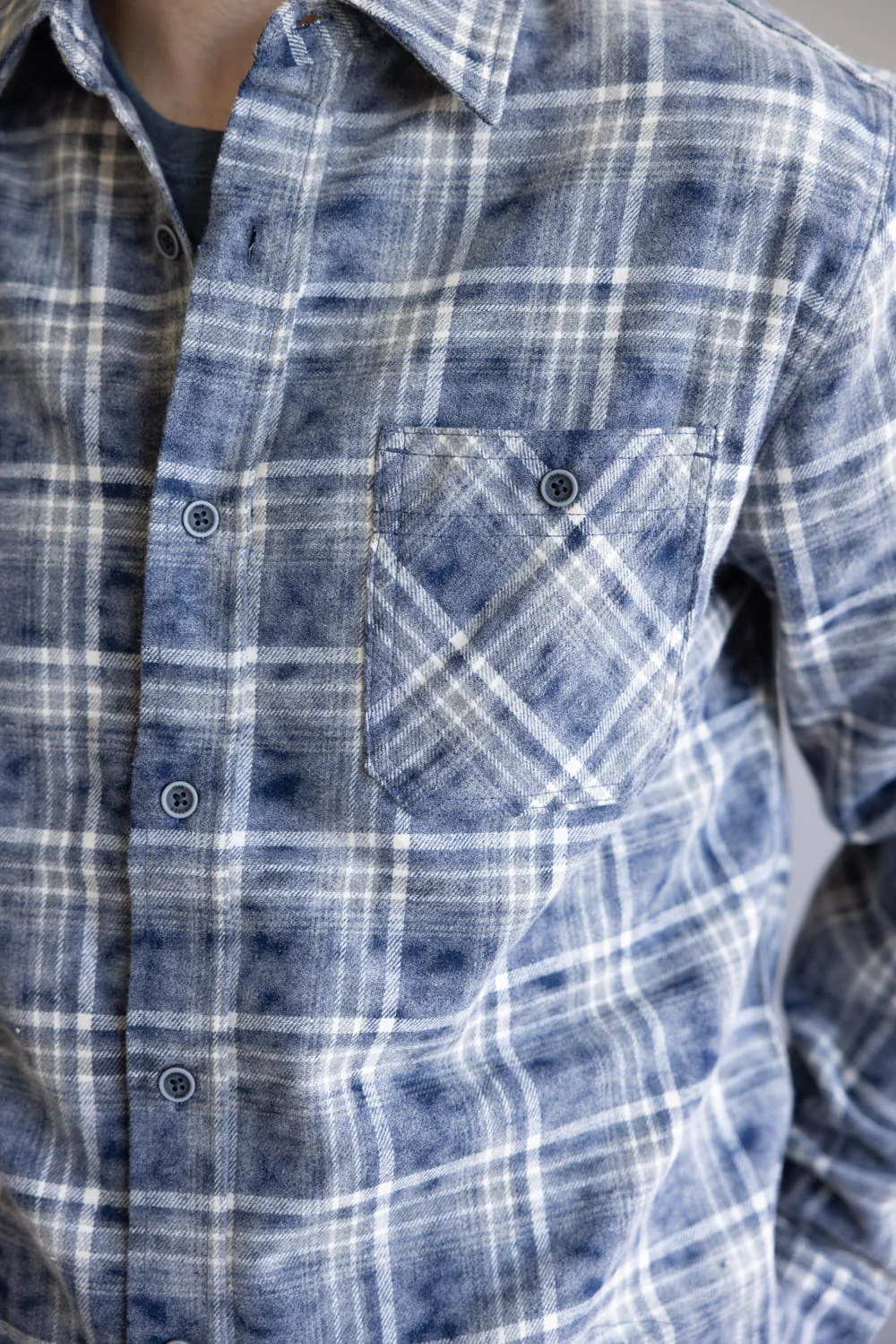 Weatherproof Vintage Chalk Flannel Shirt for Men in Sargasso Sea | F2585912GK-SARGASSOSEA - Image 3