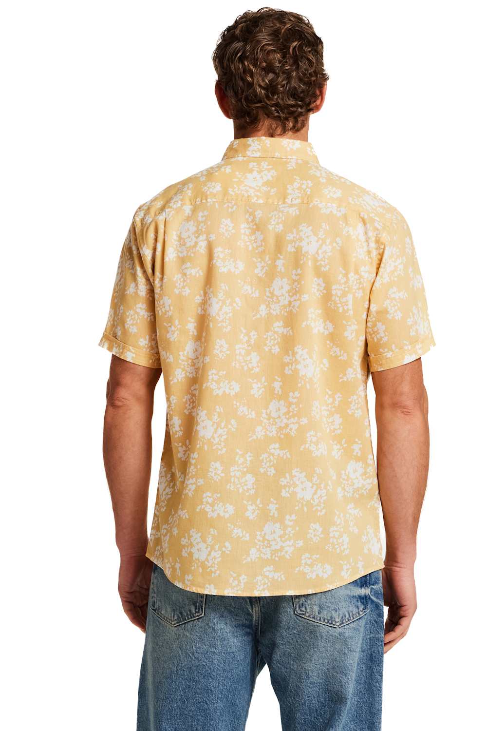Weatherproof Vintage Cotton Linen Pattern Button Down Shirt for Men in Misted Yellow | S2684299GK-MISTEDYELLOW - Image 4