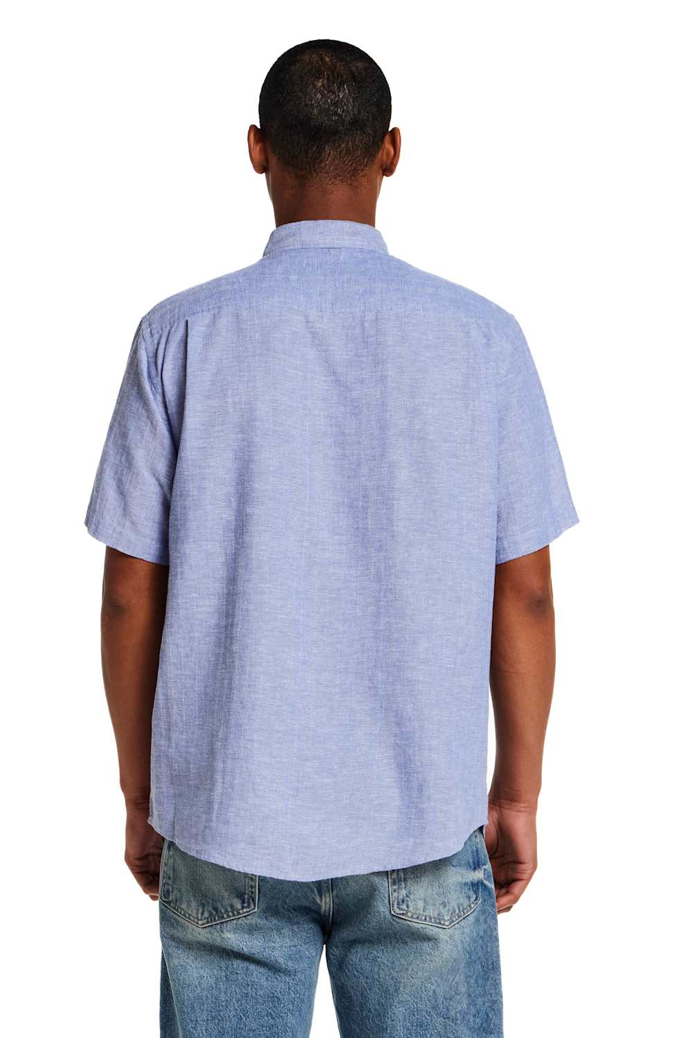 Weatherproof Vintage Cotton Linen Stripe Button Down Shirt for Men in Infinity Blue | S2684463GK-INFINITYBLUE - Image 4