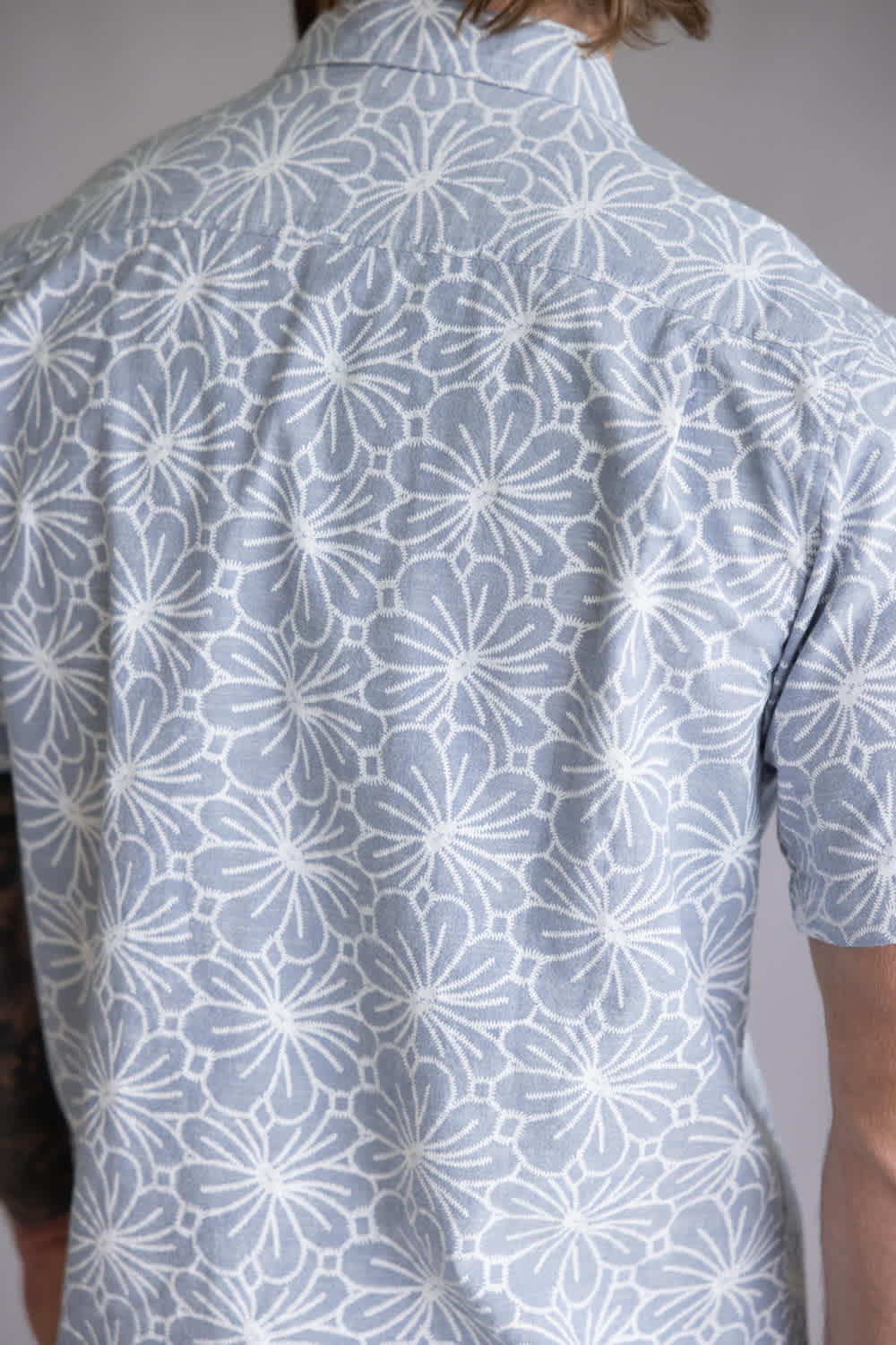 Weatherproof Vintage Cotton Pattern Button Up Shirt for Men in Infinity Blue | S2684578GK-INFINITYBLUE - Image 5