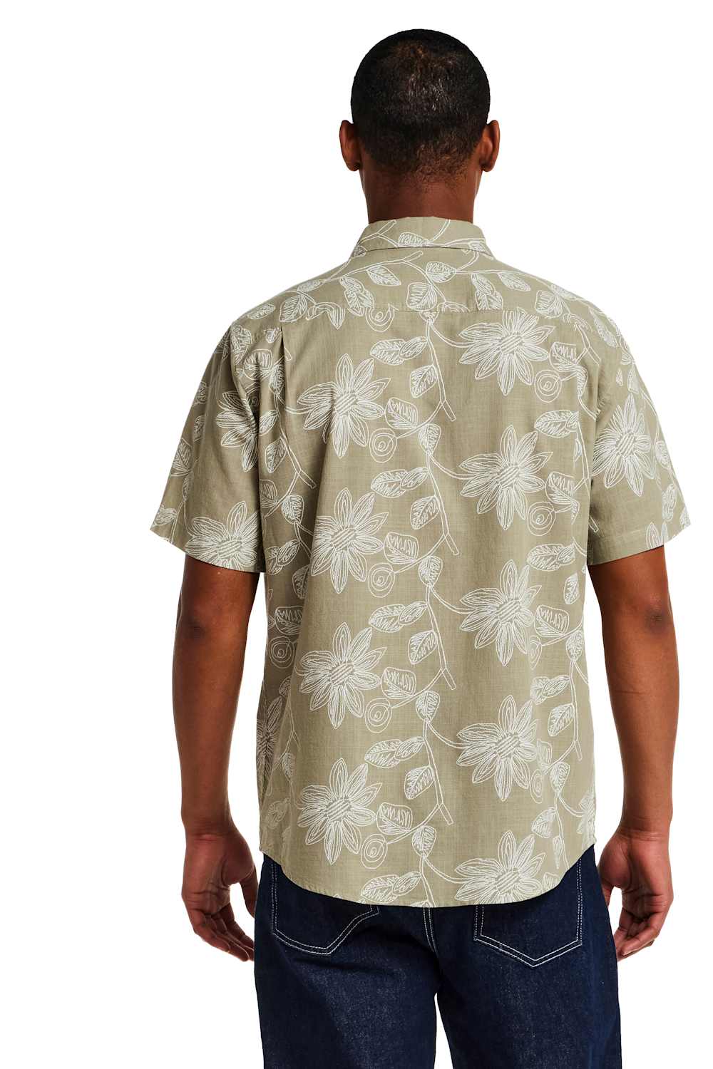 Weatherproof Vintage Cotton Pattern Button Up Shirt for Men in Sea Grass | S2684578GK-SEAGRASS - Image 2
