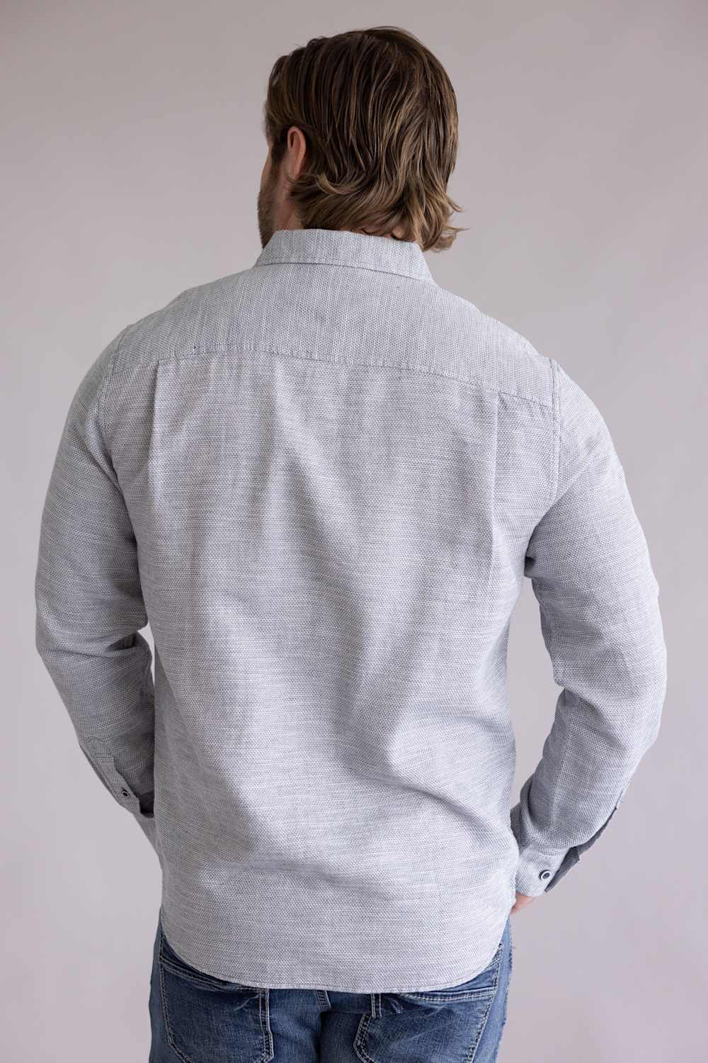 Weatherproof Vintage Cotton Pebble Button Up Shirt for Men in Maritime Blue | S2685983GK-MARITIMEBLUE - Image 3